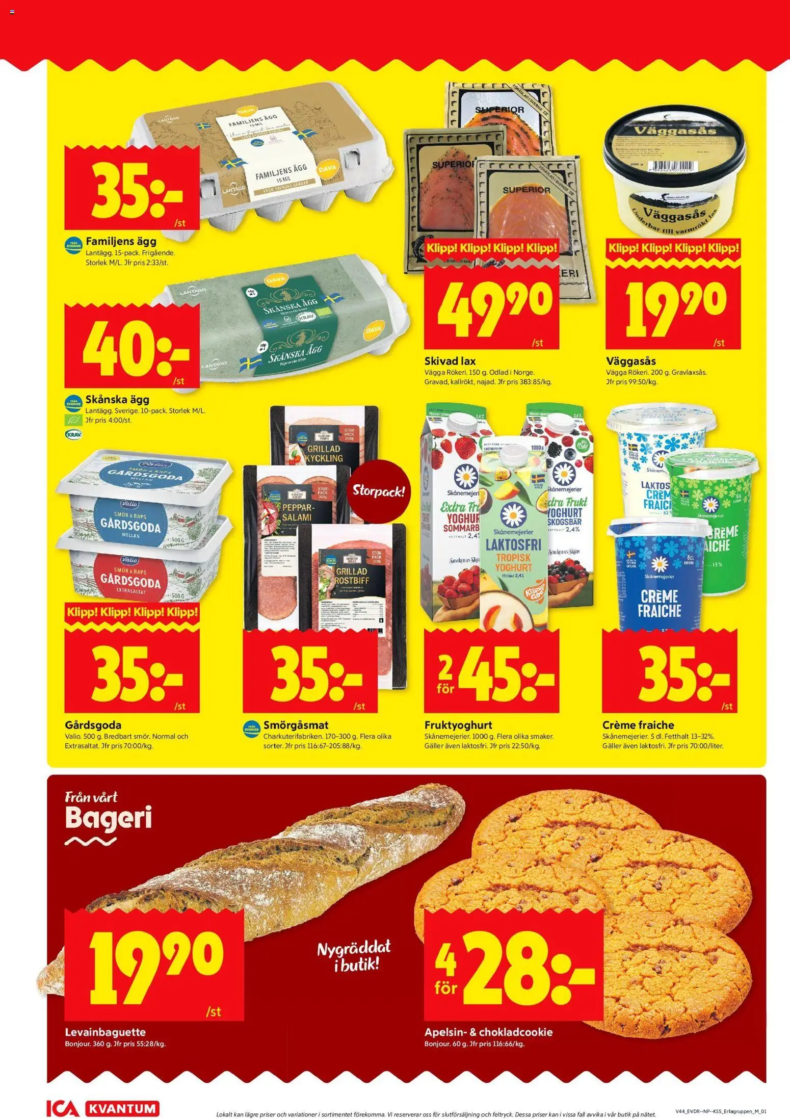 ICA Kvantum reklamblad aktuell från 27.10.2025 | Sida: 6 | Produkter: Bageri, Creme fraiche, Ägg, Apelsin