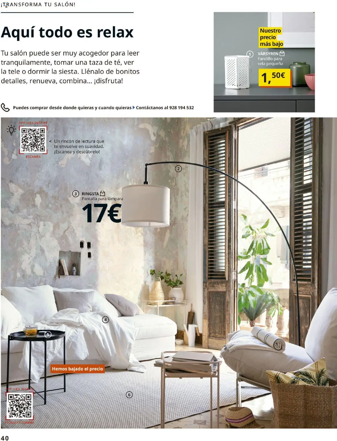 Catálogo IKEA Accesorios y decoración │ válido desde el 04.02.2025 | Página: 40 | Productos: Té, Vela, Lámpara