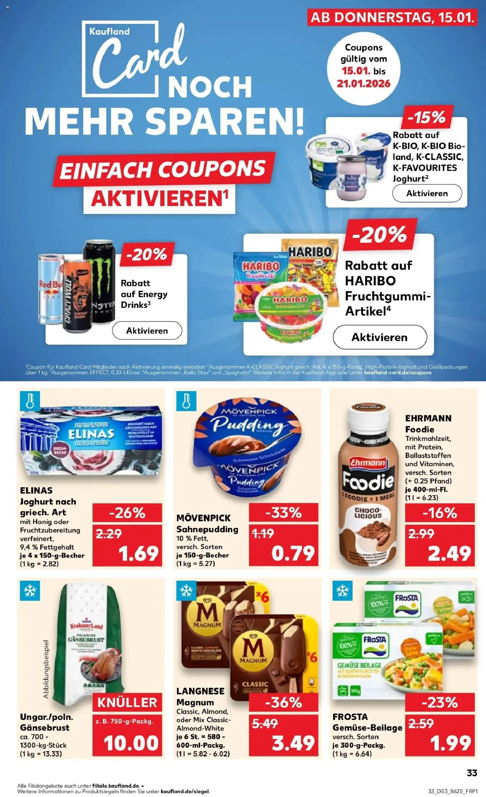 Kaufland prospekt Bielefeld	 – gültig ab 15.01.2026 | Seite: 41 | Produkte: Langnese, Haribo, Schokolade, Pudding
