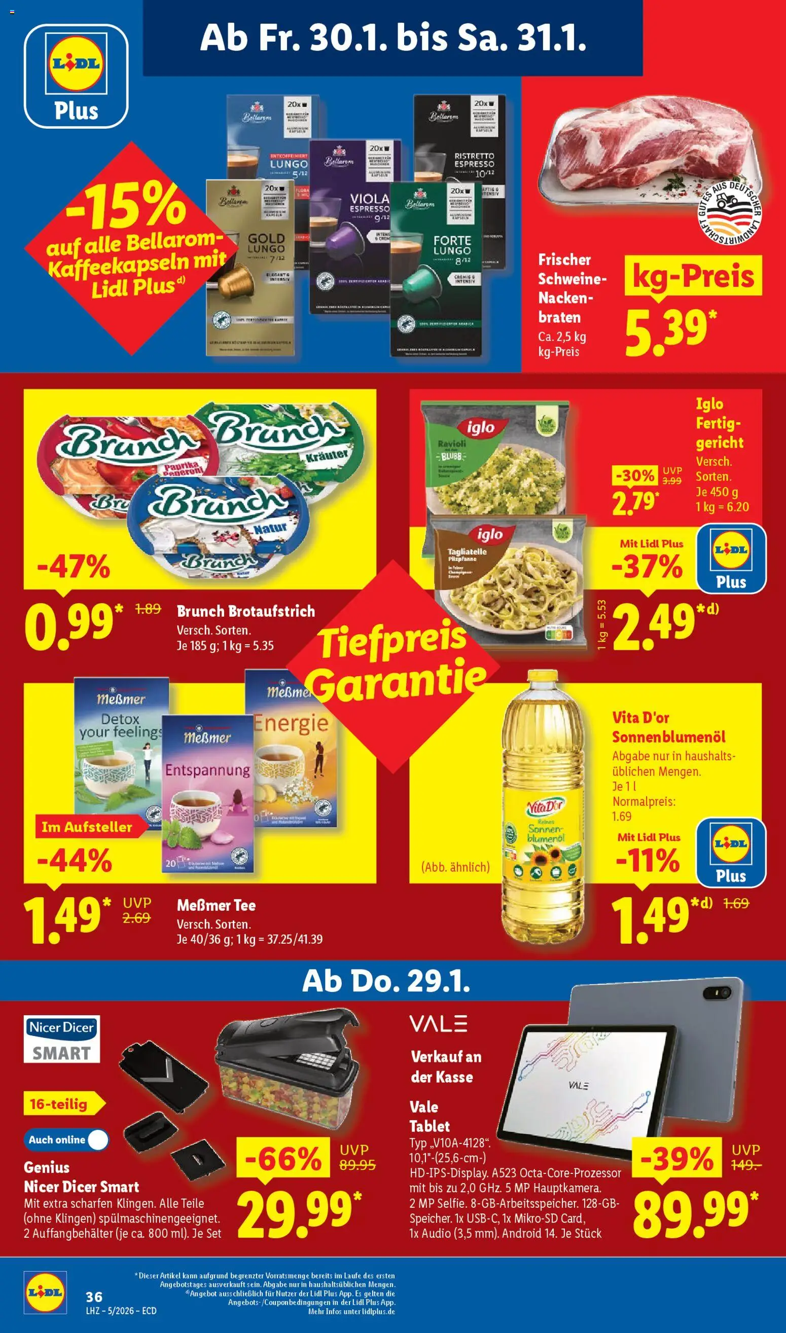 Lidl - Prospekt – gültig ab 26.01.2026 | Seite: 60 | Produkte: Sonnenblumenol, Paprika, Tablet, Audio
