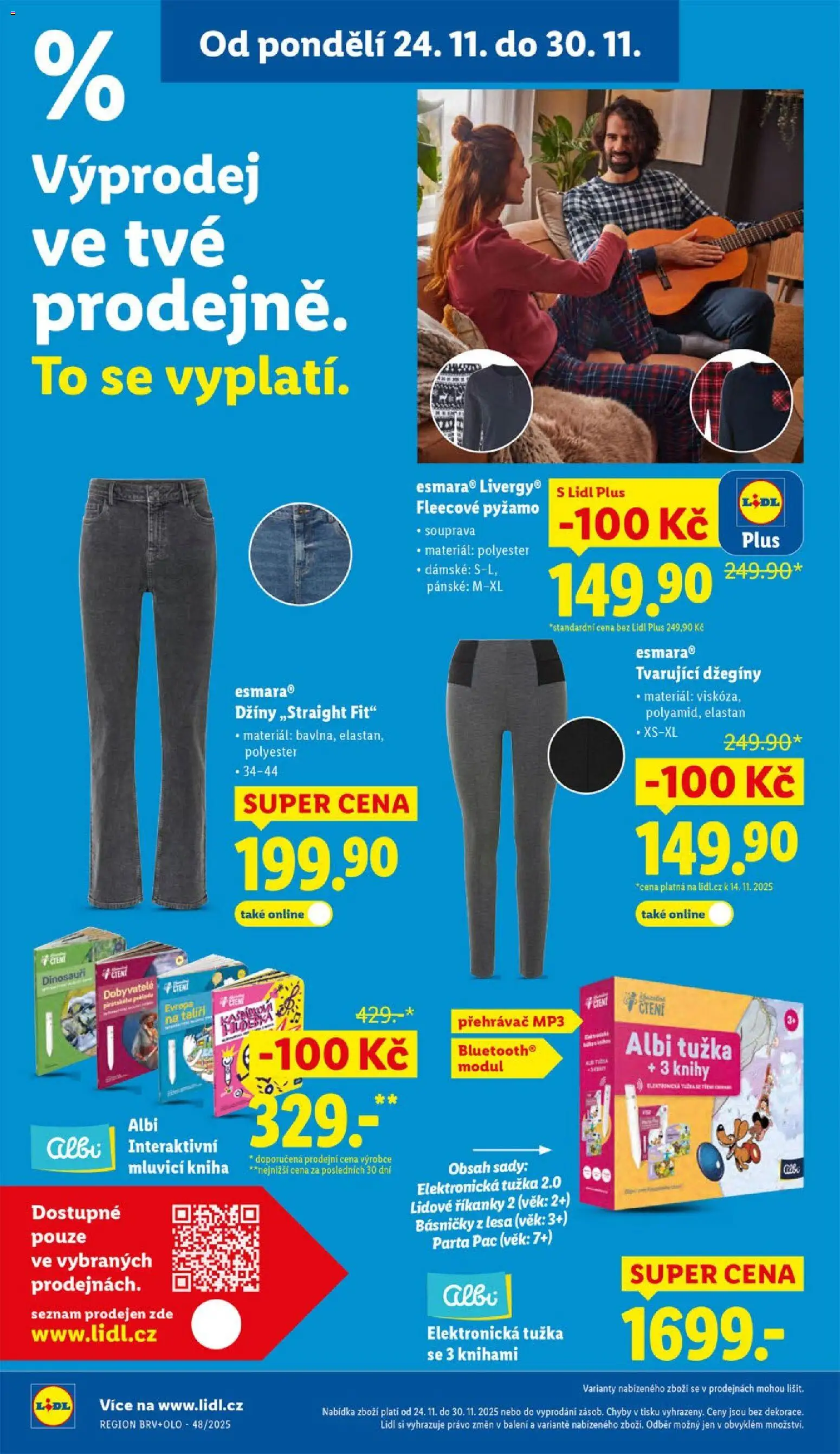Lidl Black Friday od 24.11.2025 | Strana: 16 | Produkty: Kniha, Pyžamo, MP3, Přehrávač