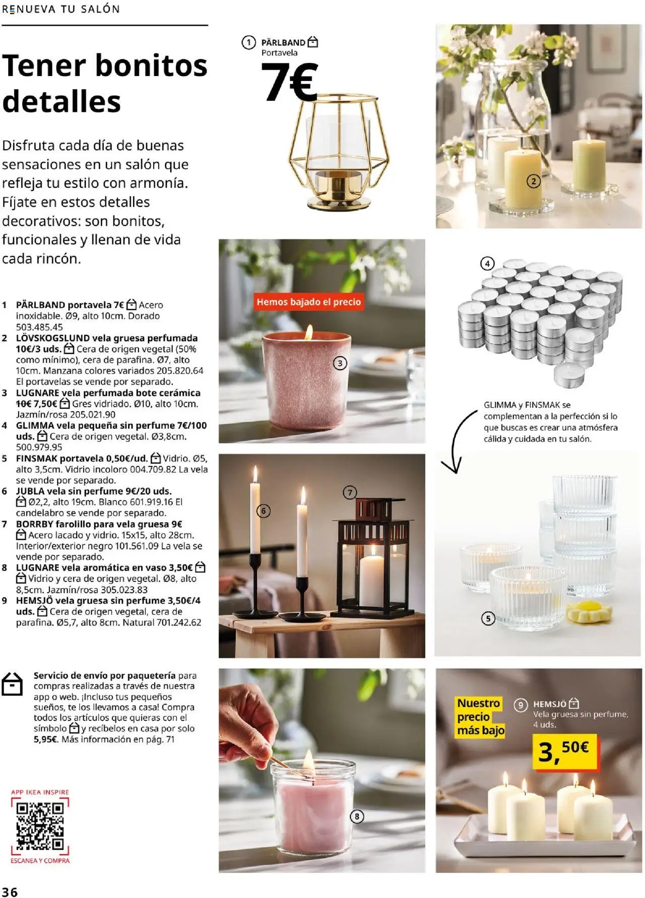 Catálogo IKEA Accesorios y decoración │ válido desde el 25.09.2025 | Página: 36 | Productos: Perfume, Manzana, Té, Vela