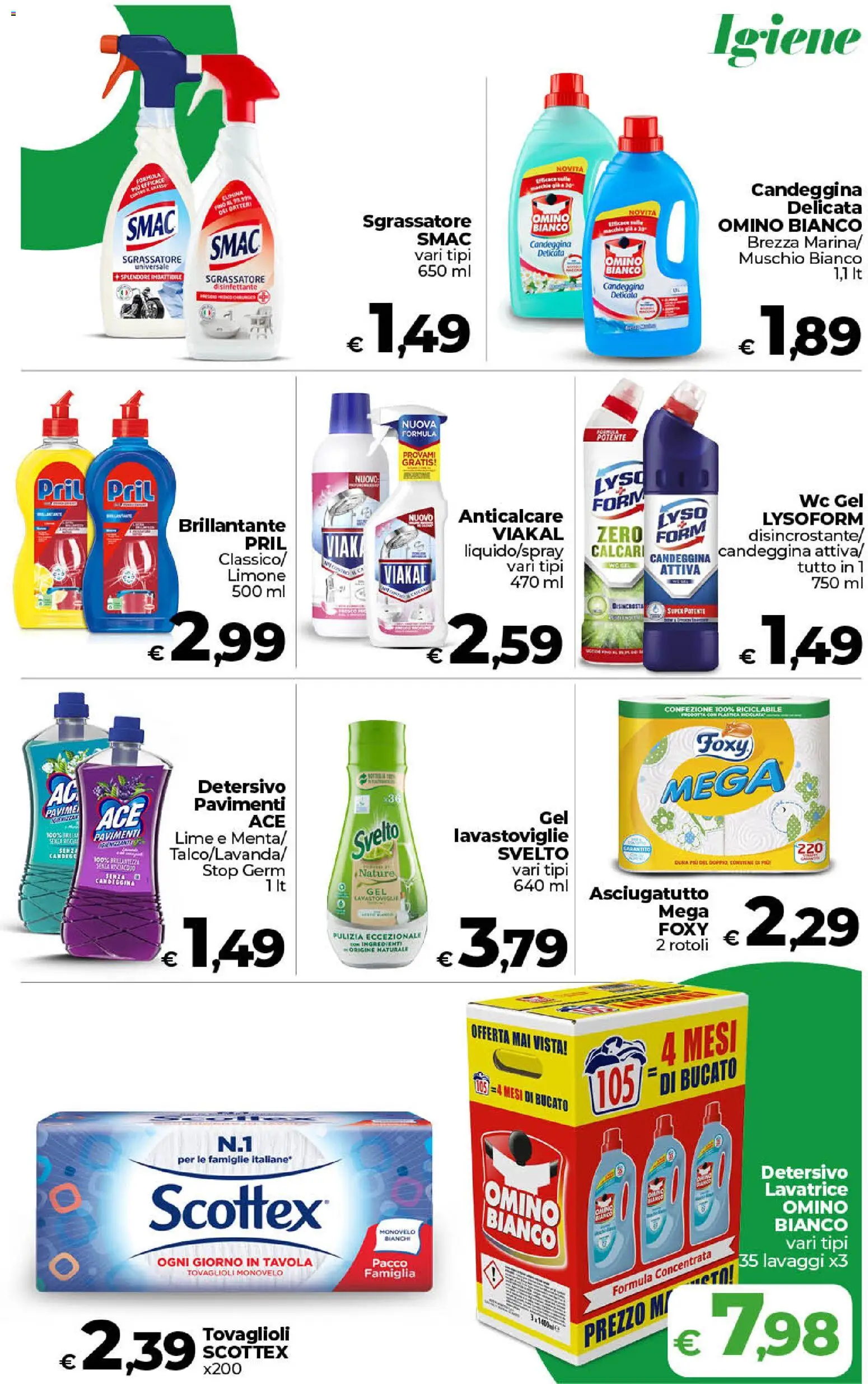 Volantino COOP del 17.04.2026 | Pagina: 19 | Prodotti: Anticalcare, Sgrassatore, Lavastoviglie, Asciugatutto