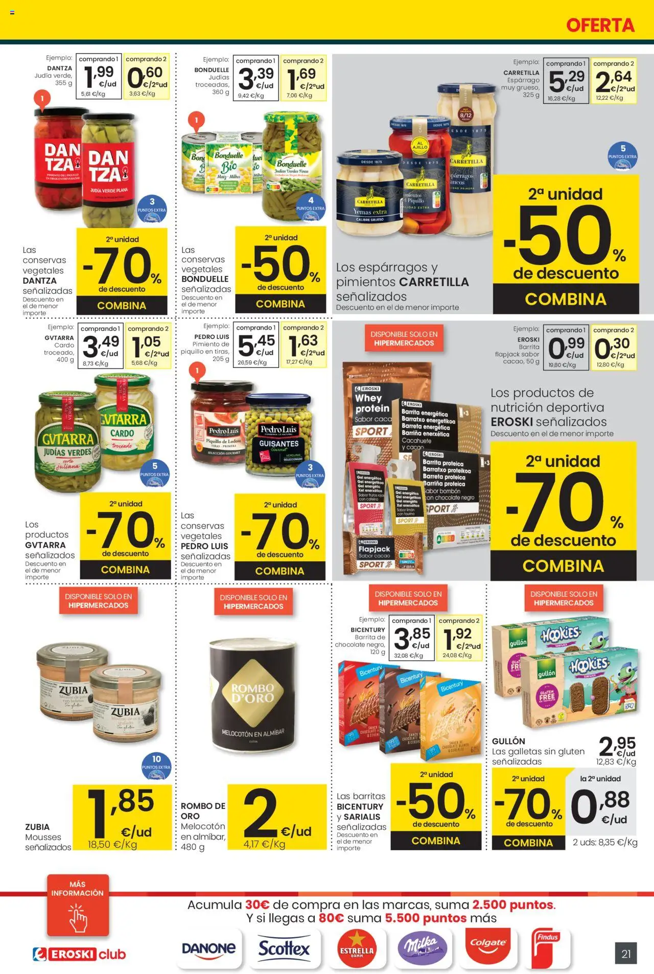 Eroski - Precio más bajo  │ válido desde el 16.10.2025 | Página: 21 | Productos: Chocolate, Νερό καρύδας, Cereales, Φρυγανιές σικάλεως
