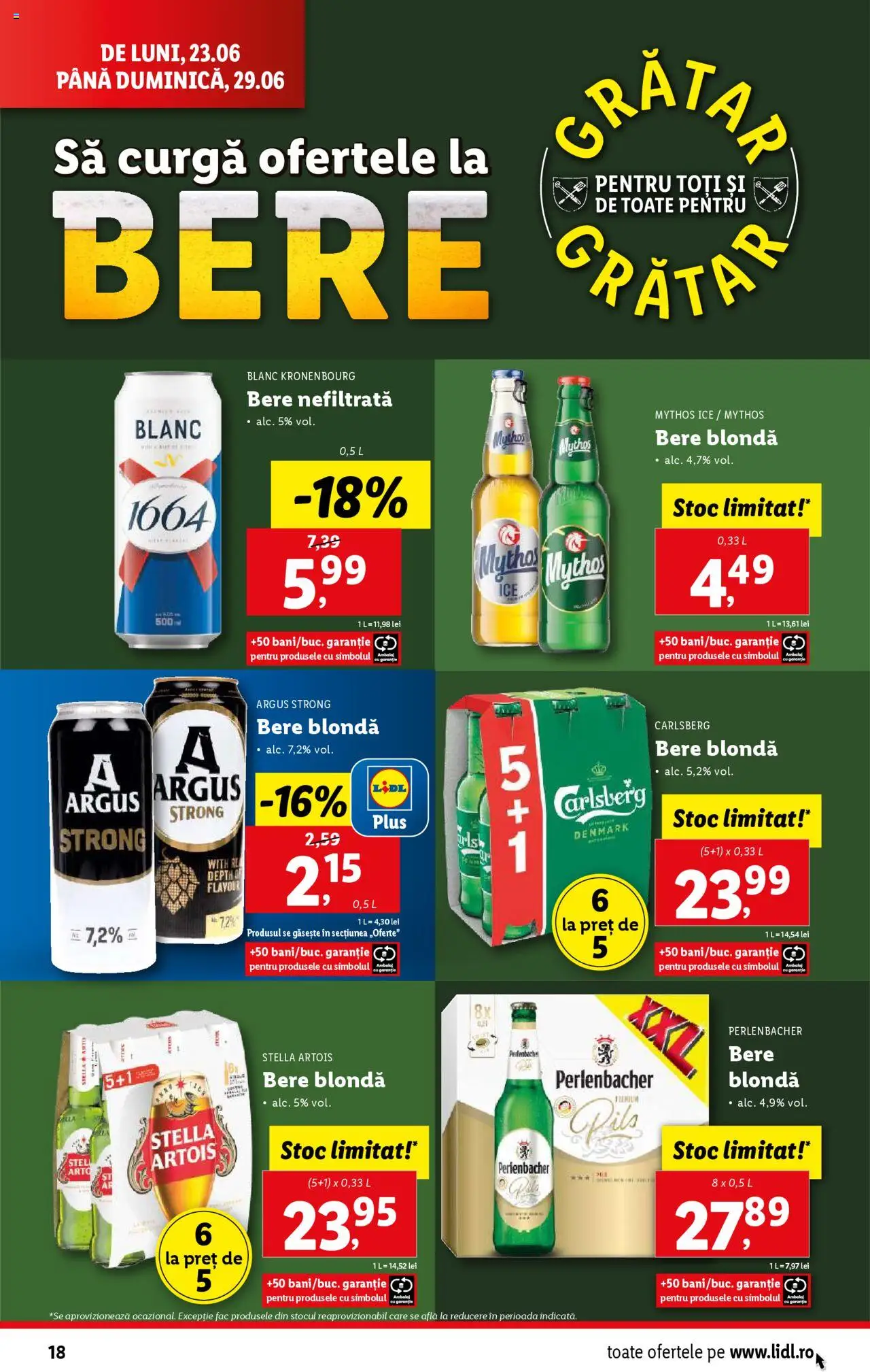 Catalog Lidl – valabil de la 23.06.2025 | Pagină: 18 | Produse: Bere