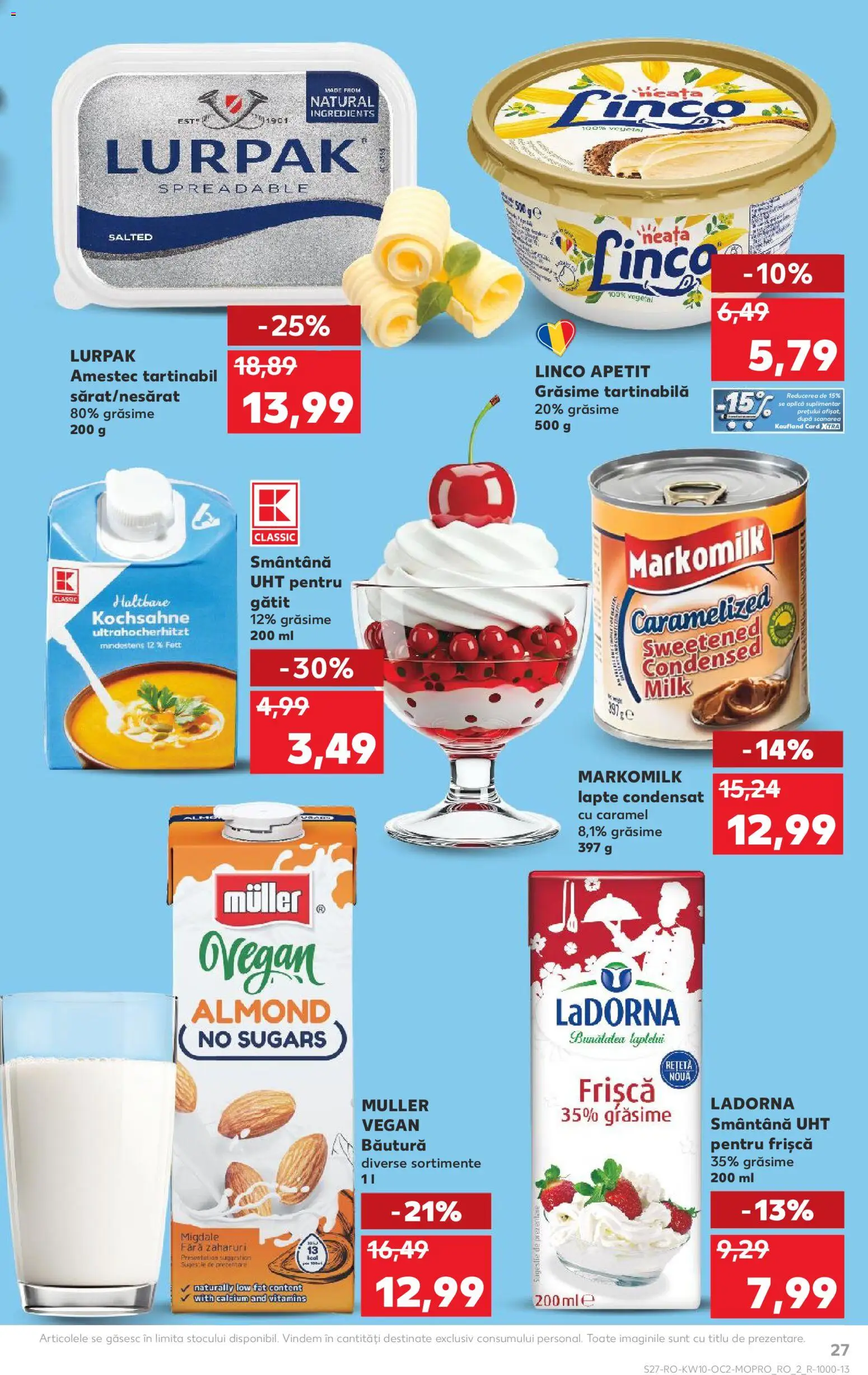 Noul catalog Kaufland – valabil de la 04.03.2026 | Pagină: 27 | Produse: Kalem ucu, Migdale, Frișcă, Smântână