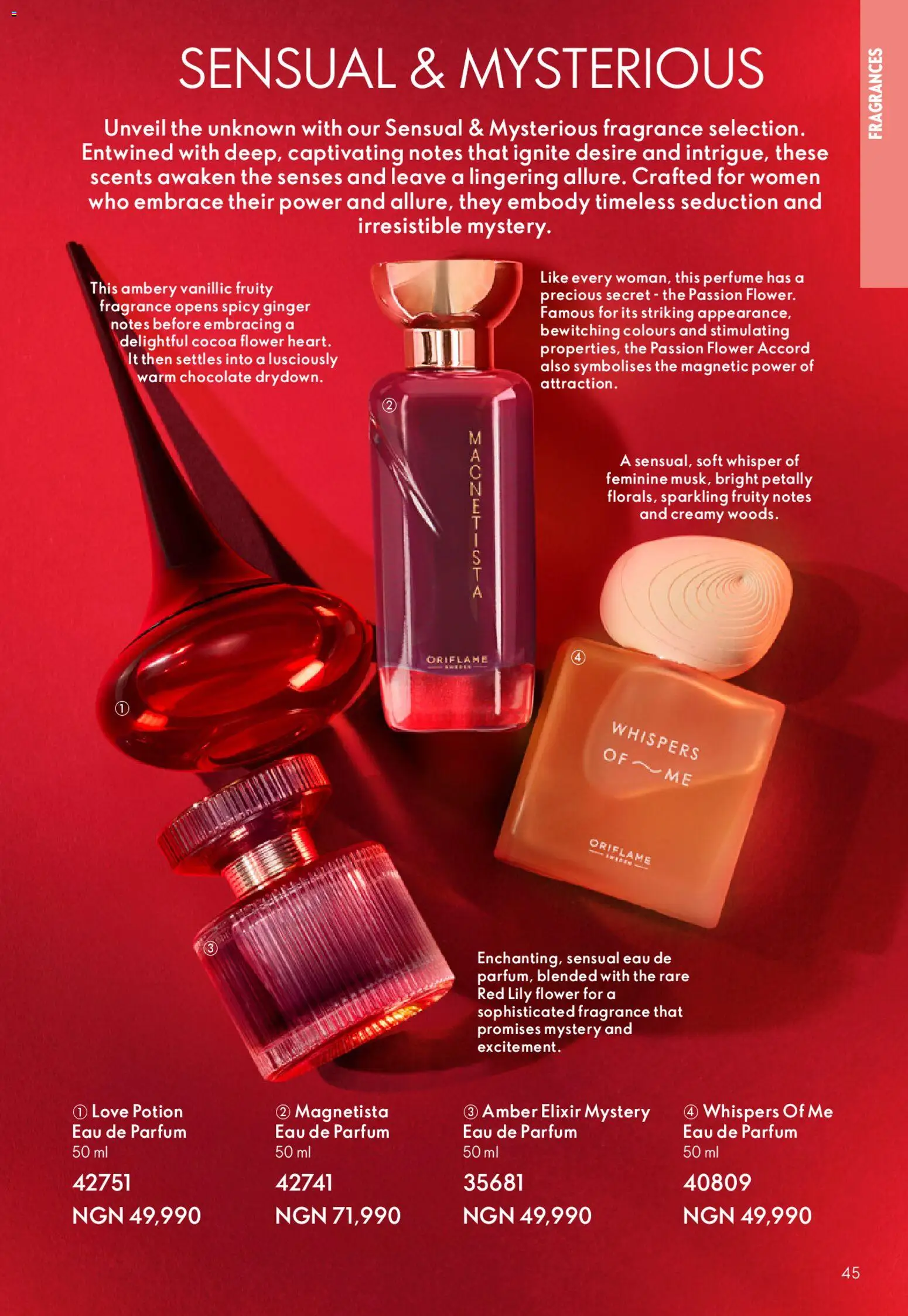 Oriflame - Catalogue 12/2025 valid from 01.12.2025 | Page: 45 | Products: Čvarci, Chocolate, Fragrance, Sekáček