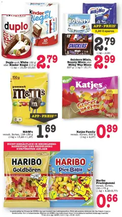 Haribo Fruchtgummi, versch. Sorten, 150-175 g ab 20.04.2026 gültig | Seite: 32 | Produkte: Haribo, Katjes, Kinder riegel, Snickers