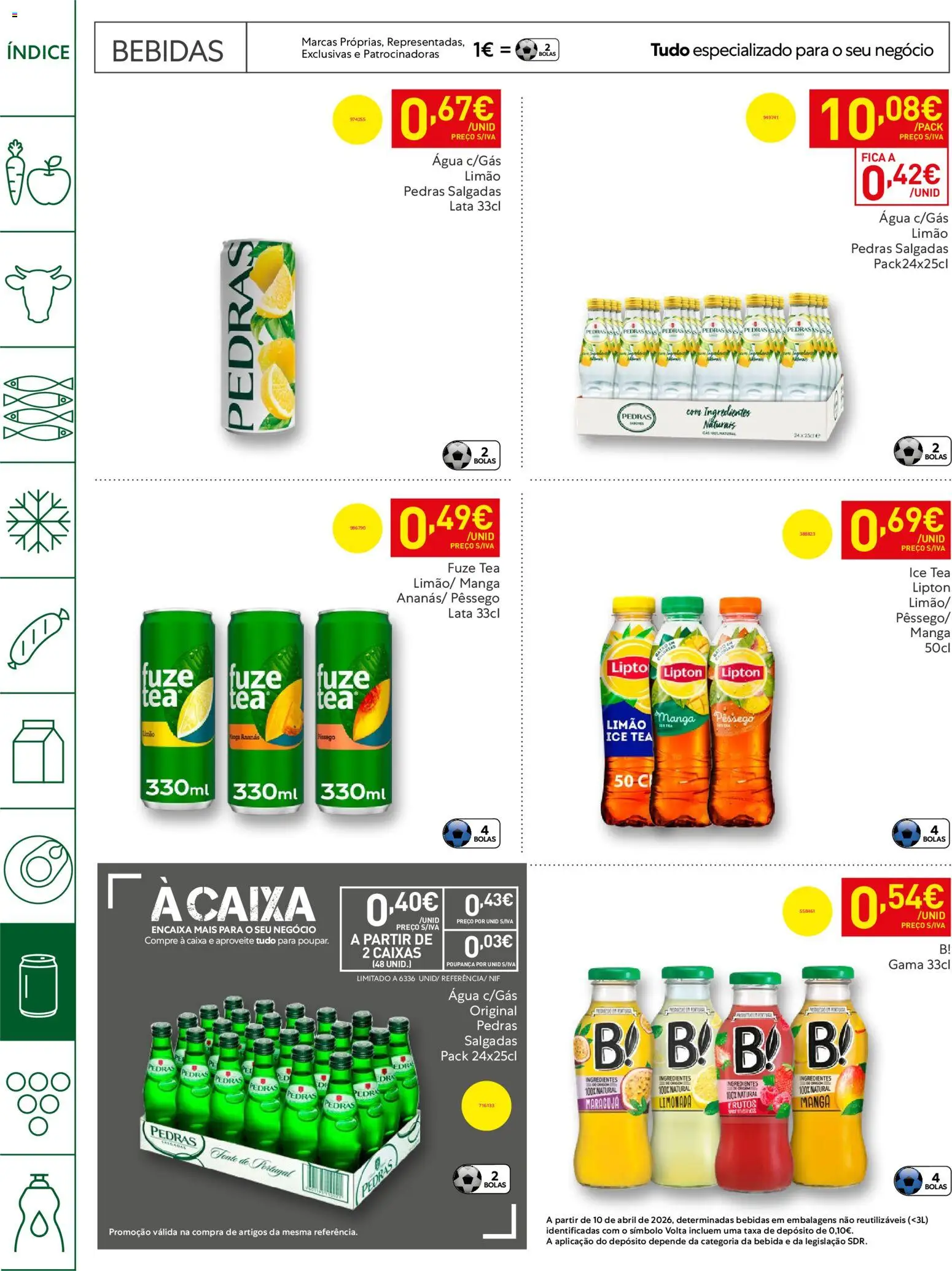Recheio Horeca │ válido de 28.04.2026 | Página: 28 | Produtos: Agua, Caixa, Bebida