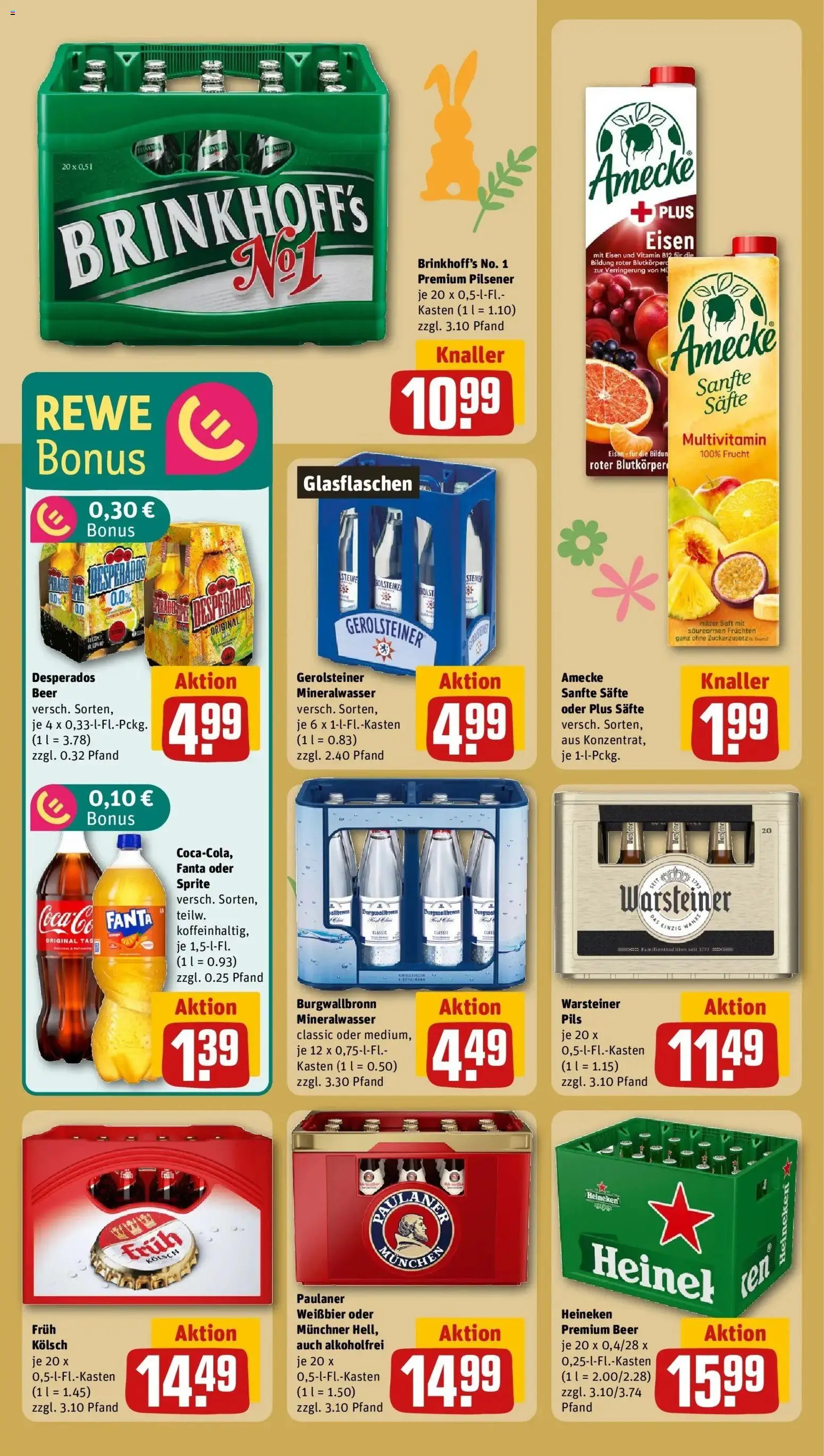 Rewe Prospekt Münster / Nord	 – gültig ab 15.03.2026 | Seite: 22 | Produkte: Fanta, Mineralwasser, Paulaner, Gerolsteiner
