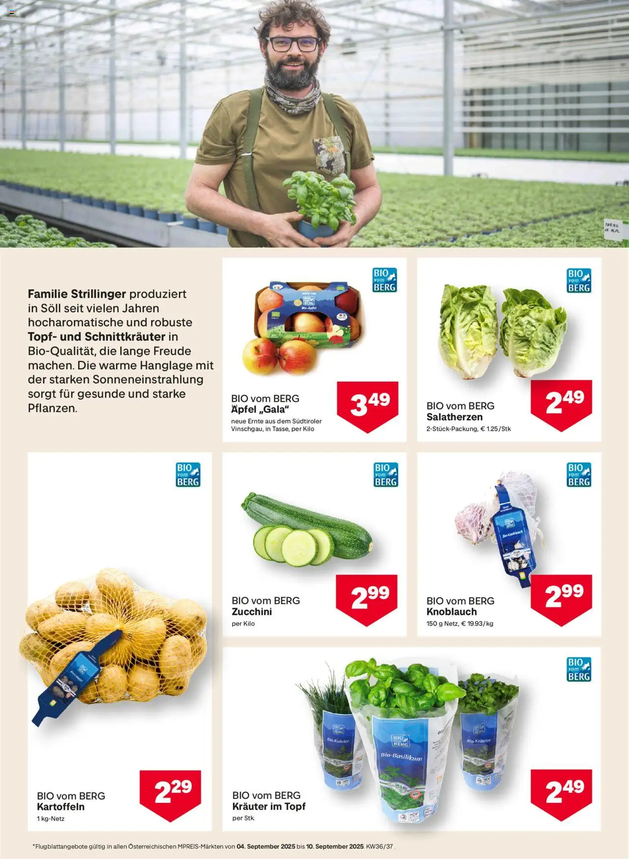 MPREIS Absam gültig ab 04.09.2025 | Seite: 10 | Produkte: Kartoffeln, Knoblauch, Äpfel