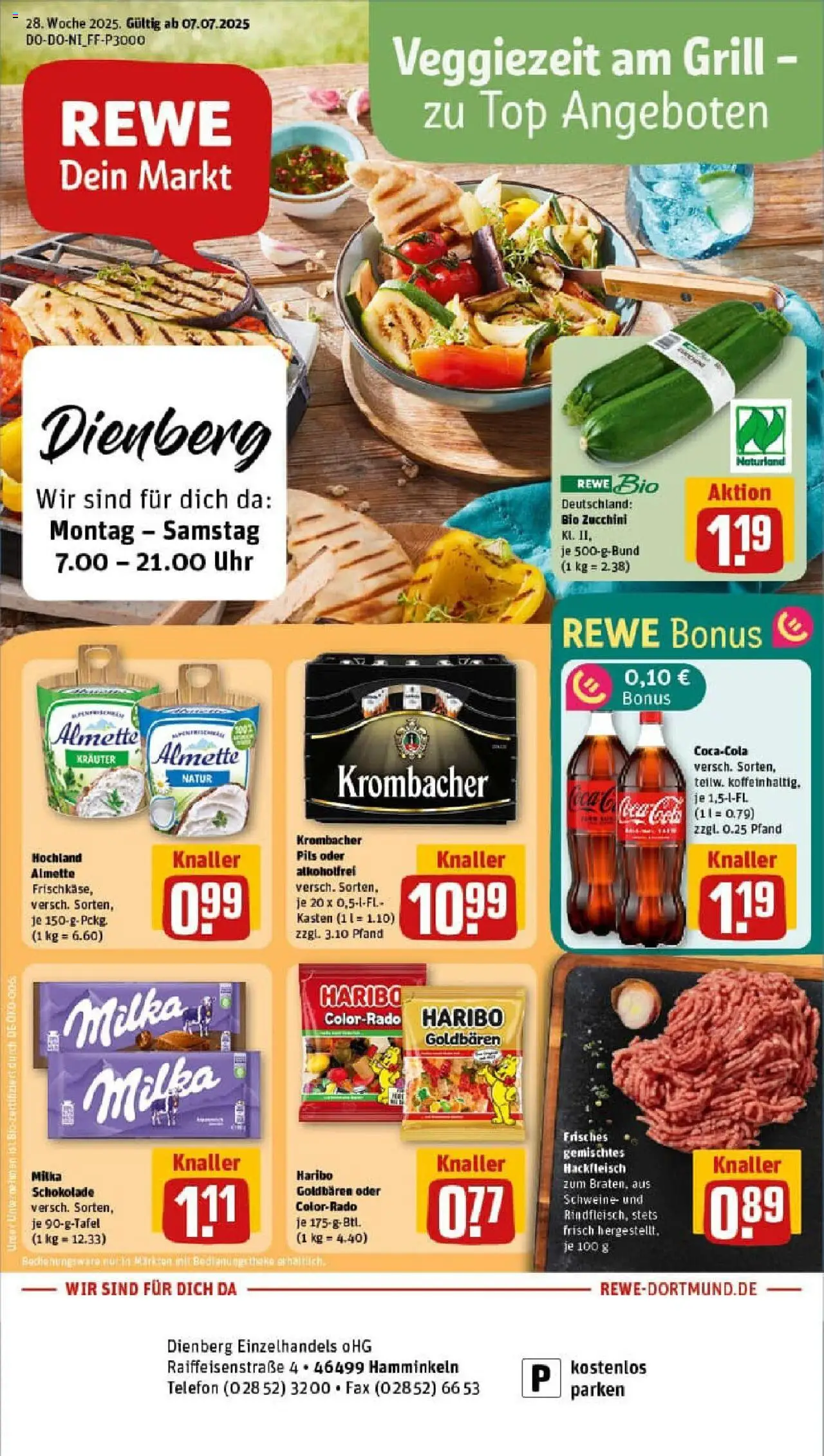 Rewe prospekt Hamminkeln	 - gültig ab dem 06.07.2025 | Seite: 1 | Produkte: Top, Schokolade, Telefon, Uhr