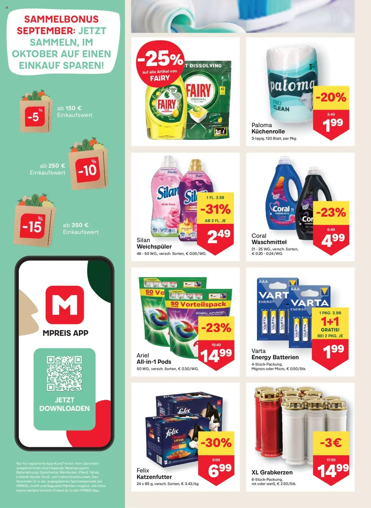 MPREIS Hohenems gültig ab 11.09.2025 | Seite: 10 | Produkte: Marhalábszár, Duft, Weichspüler, Waschmittel