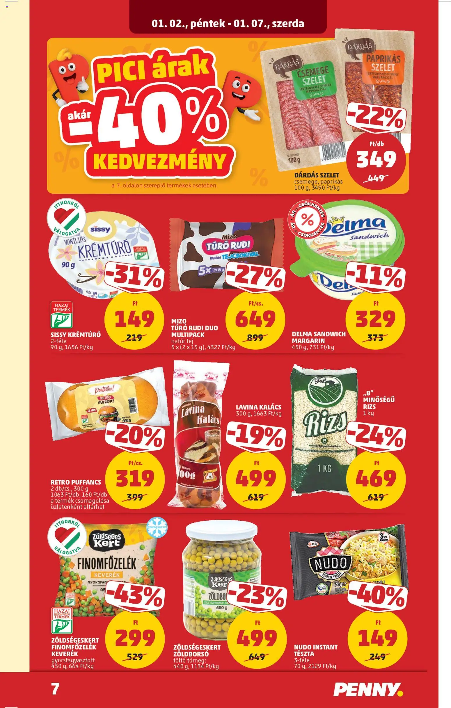 PENNY akciós ujság - amely érvényes a következő dátumtól: 02.01.2026 | Oldal: 11 | Termékek: Margarin, Krémtúró, Kalács, Tej