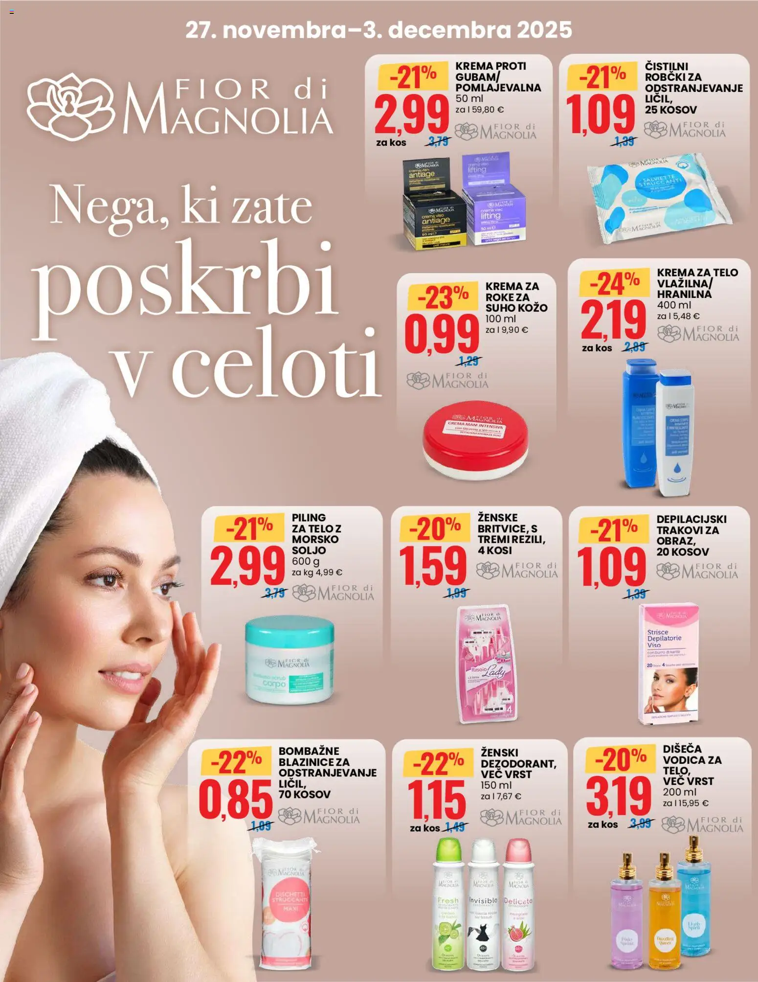 Novi Eurospin katalog ponudbe – veljaven od 27.11.2025 | Stran: 11 | Izdelki: Piling za telo, Robčki, Krema, Vino