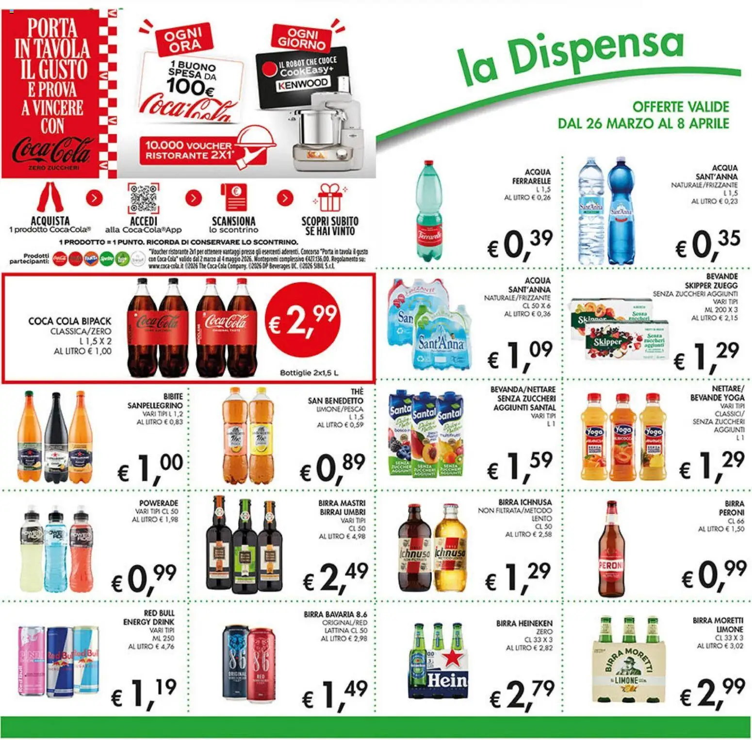 Volantino Coal del 26.03.2026 | Pagina: 14 | Prodotti: Limone, Birra Moretti, Ferrarelle, Coca Cola