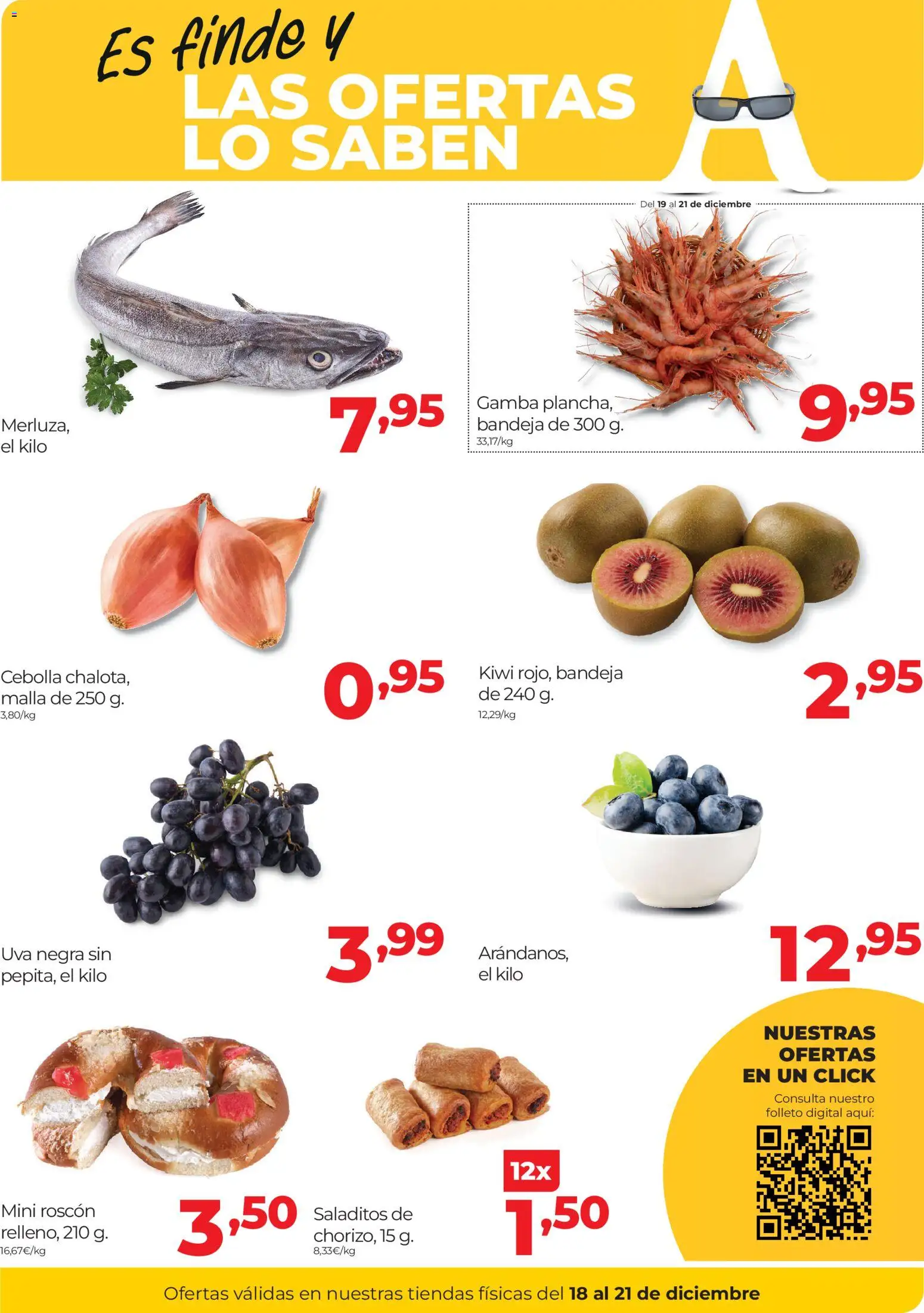 Alimerka - Fin de semana │ válido desde el 18.12.2025 | Página: 2 | Productos: Kiwi, Παγωμένο τσάι, Bandeja, Gamba