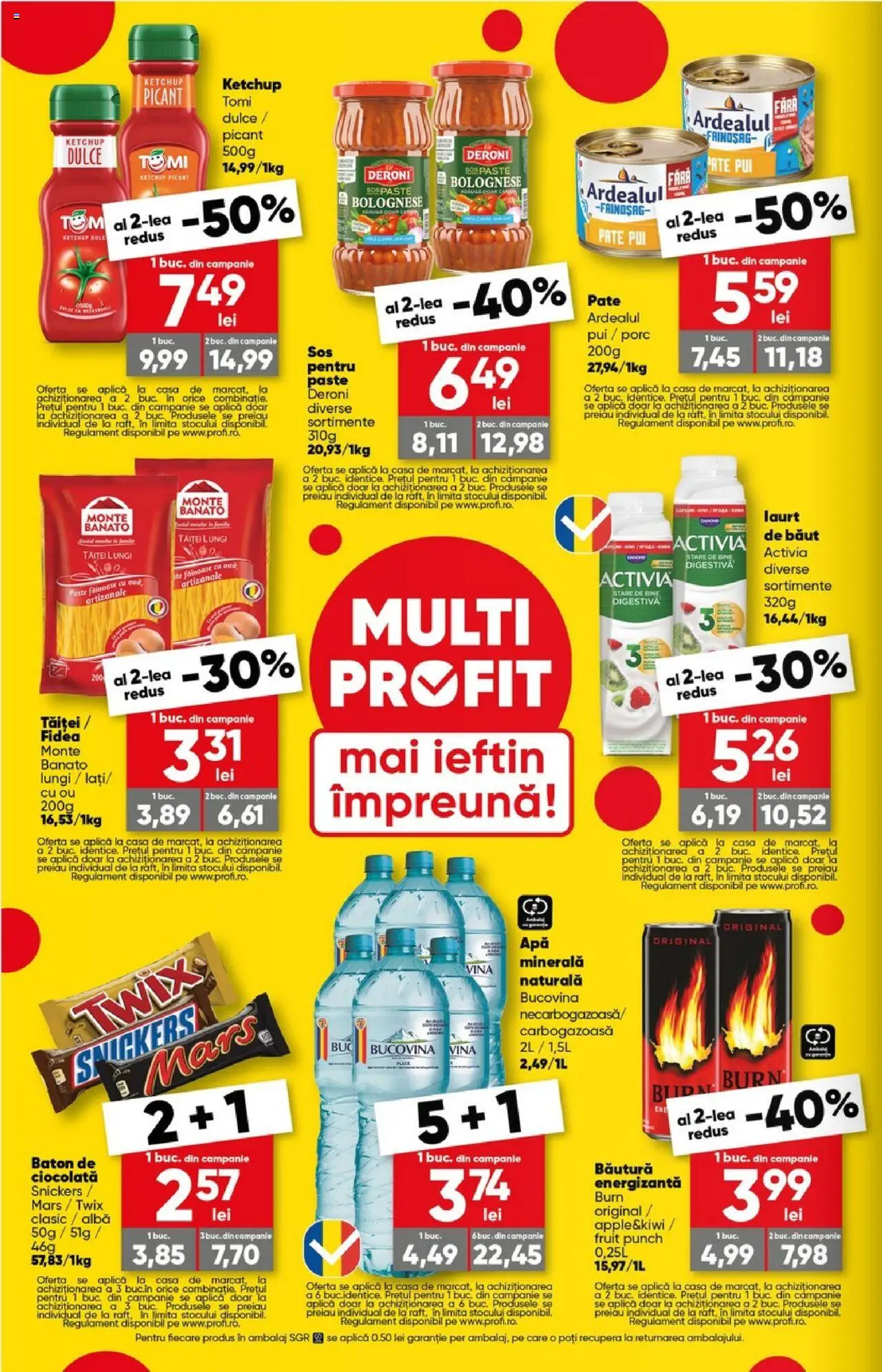 Noul catalog Profi – valabil de la 01.10.2025 | Pagină: 2 | Produse: Hacıyatmaz Kedi Oyuncağı, Ciocolată, Paste, Ketchup