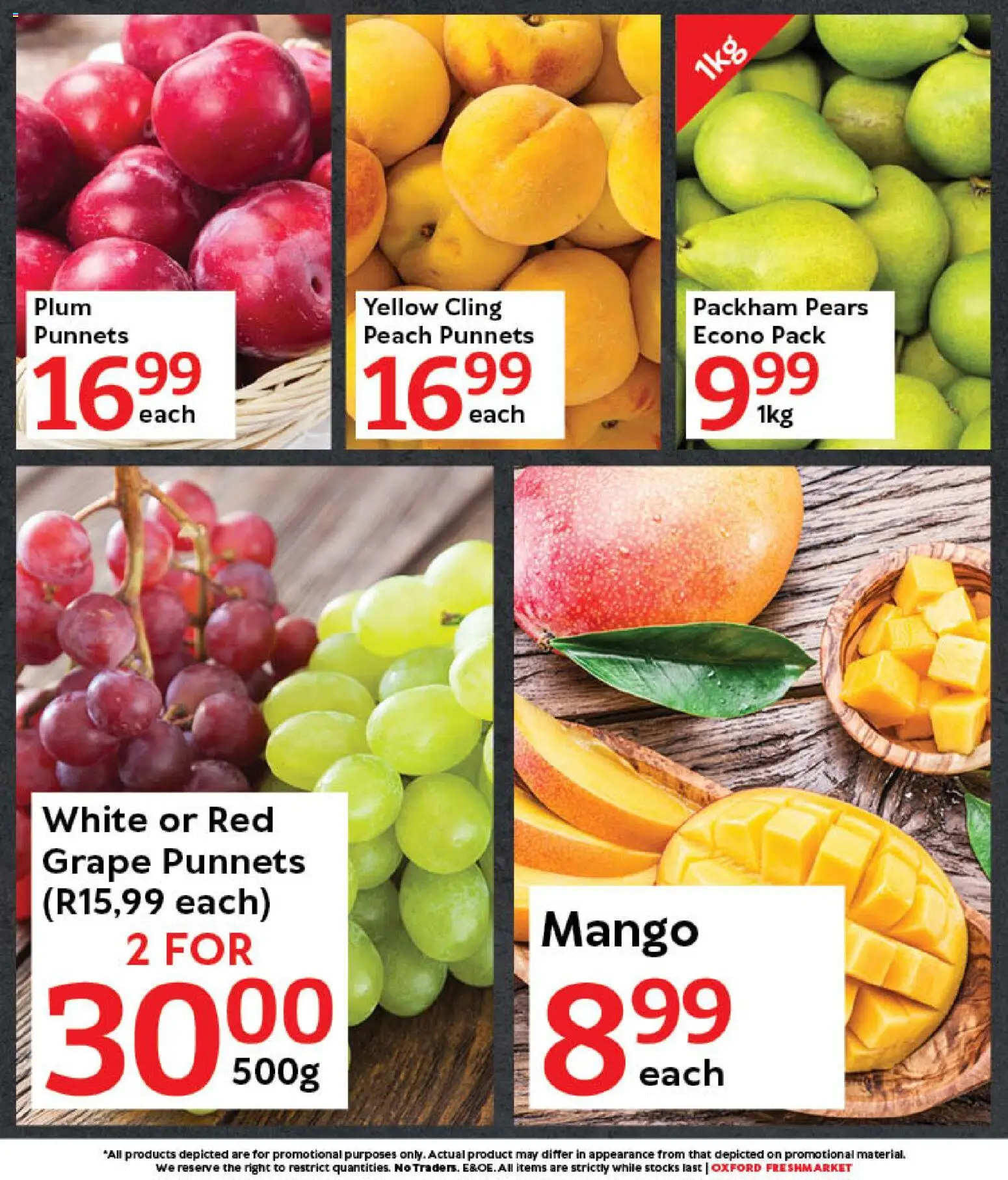 New Oxford Freshmarket catalogue – valid from 31.01.2026 | Page: 7 | Products: Pears, Mango, Peach