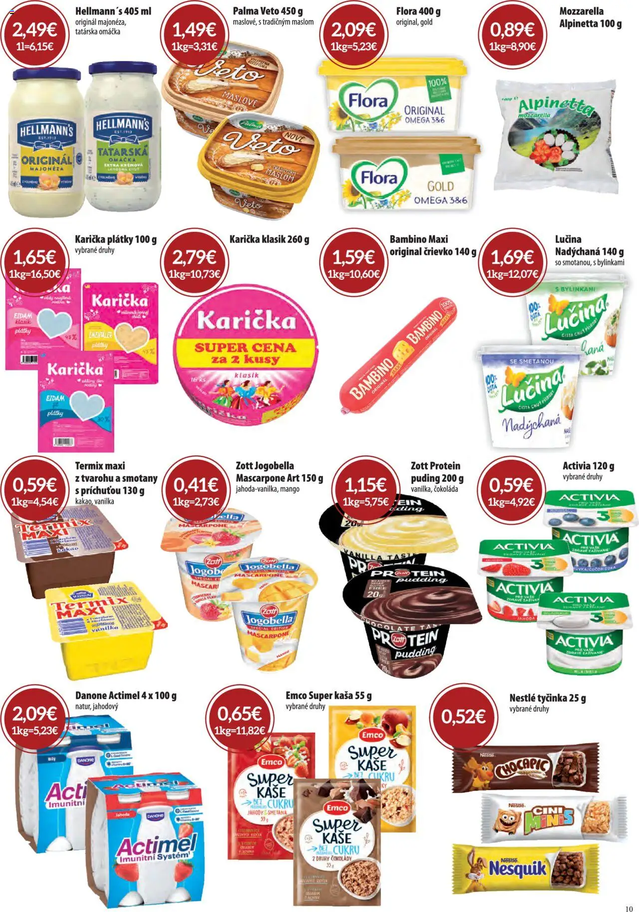 CBA Komfos Leták │ platný od 07.08.2025 | Strana: 10 | Produkty: Protein, Puding, Omáčka, Mango