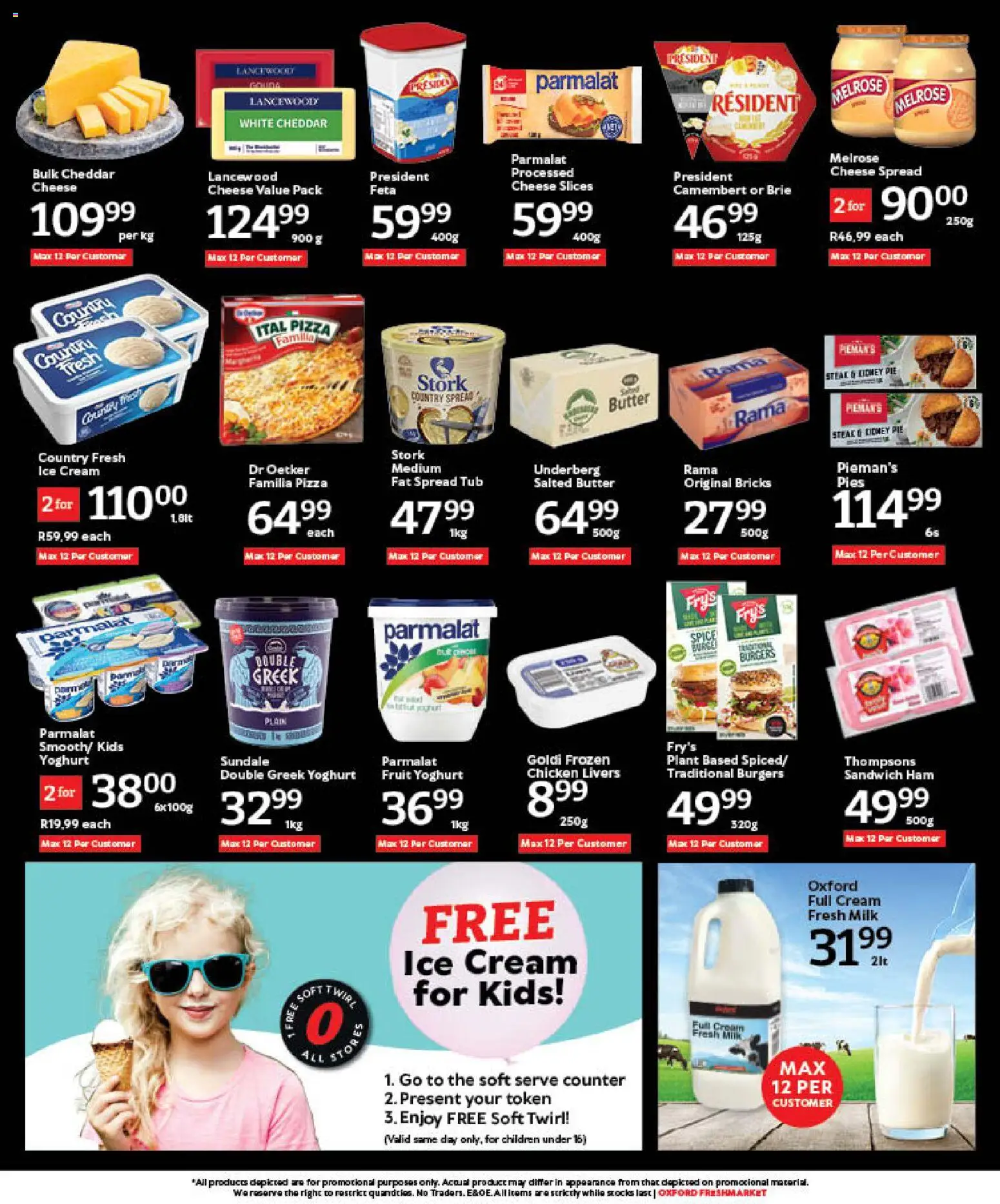 New Oxford Freshmarket catalogue – valid from 18.02.2026 | Page: 12 | Products: Yoghurt, Pizza, Chicken, Burgers