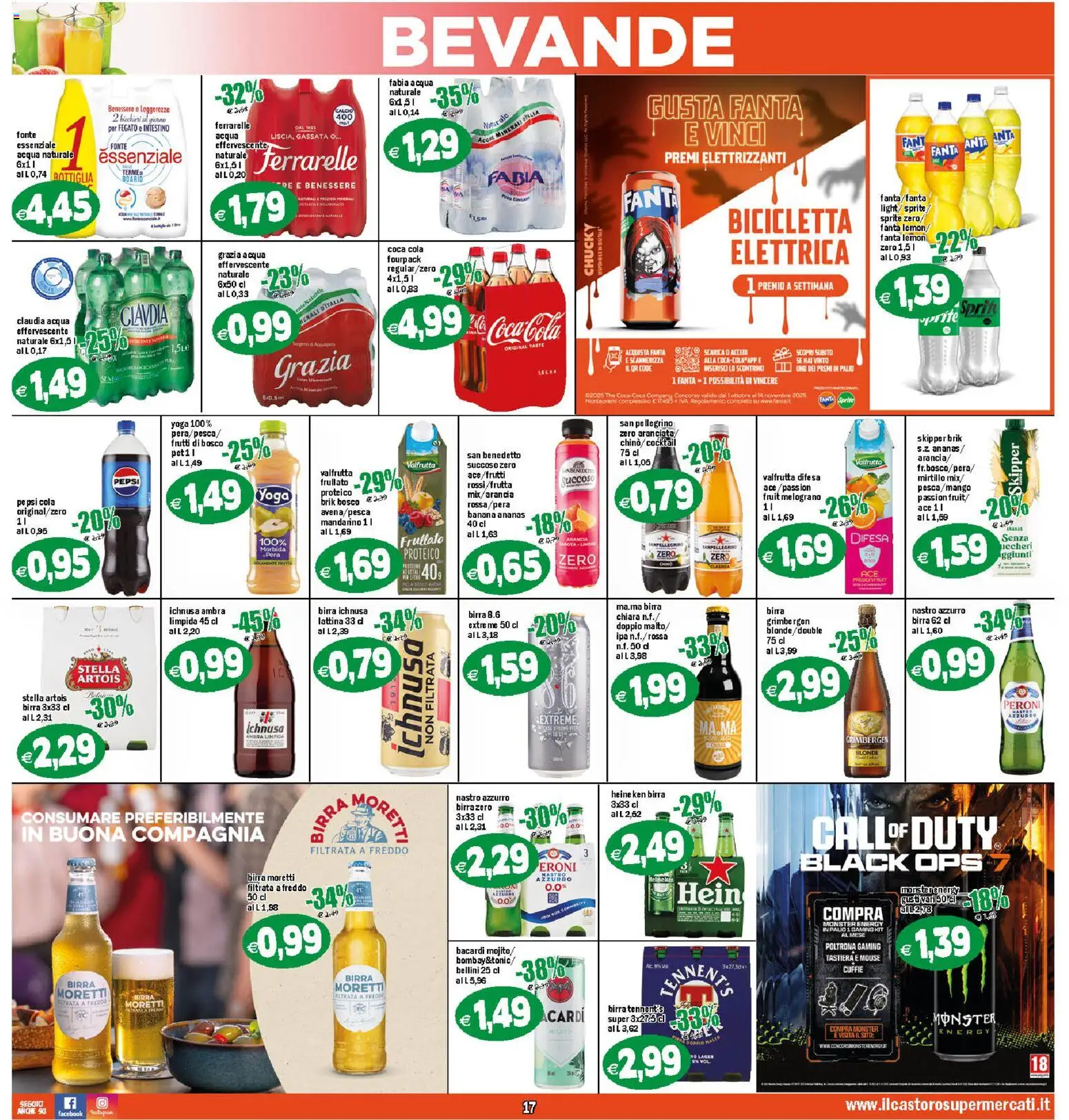 Volantino Il Castoro del 29.10.2025 | Pagina: 17 | Prodotti: Acqua naturale, Arancia, Ferrarelle, Poltrona