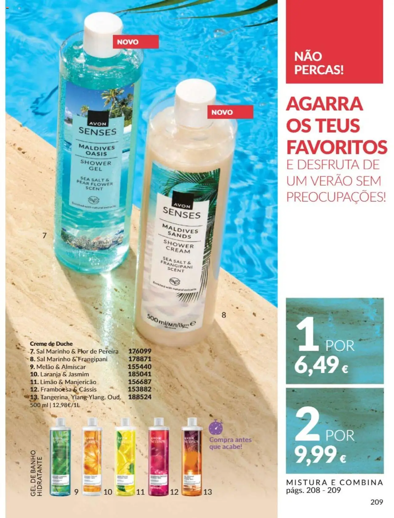 Catálogo Avon Campanha 6 │ válido de 01.06.2025 | Página: 209 | Produtos: Gel de banho, Sal, Banho, Creme