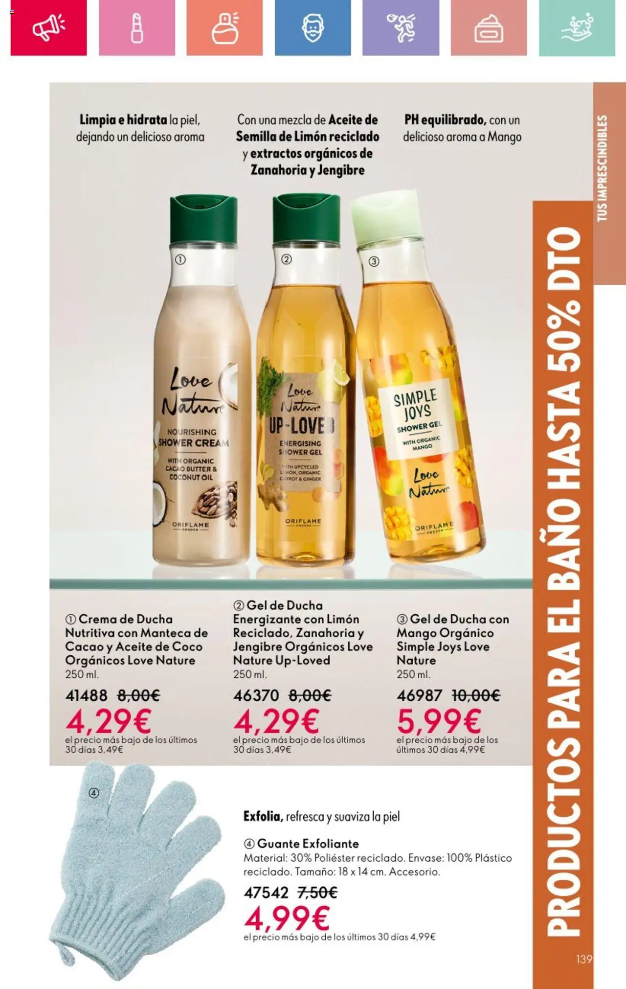Oriflame - Catálogo Campaña 12 │ válido desde el 24.08.2025 | Página: 139 | Productos: Gel de ducha, Zanahoria, Γαύρος, Ducha