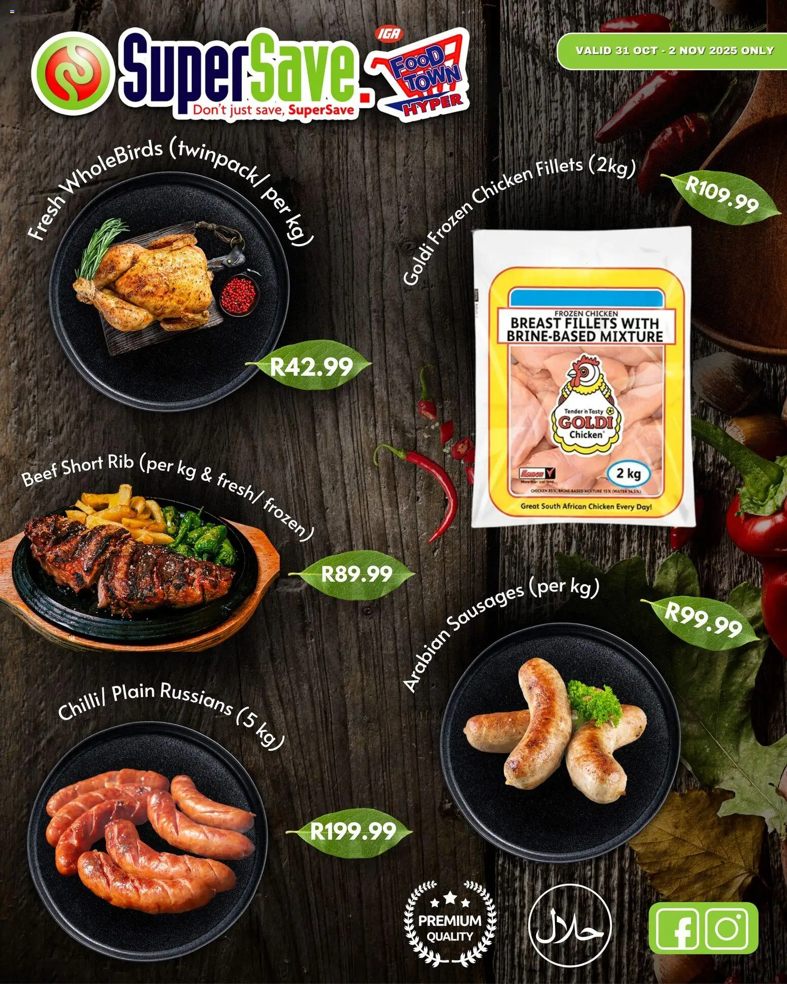 New Super Save catalogue – valid from 31.10.2025 | Page: 1 | Products: Chicken, Beef, Water