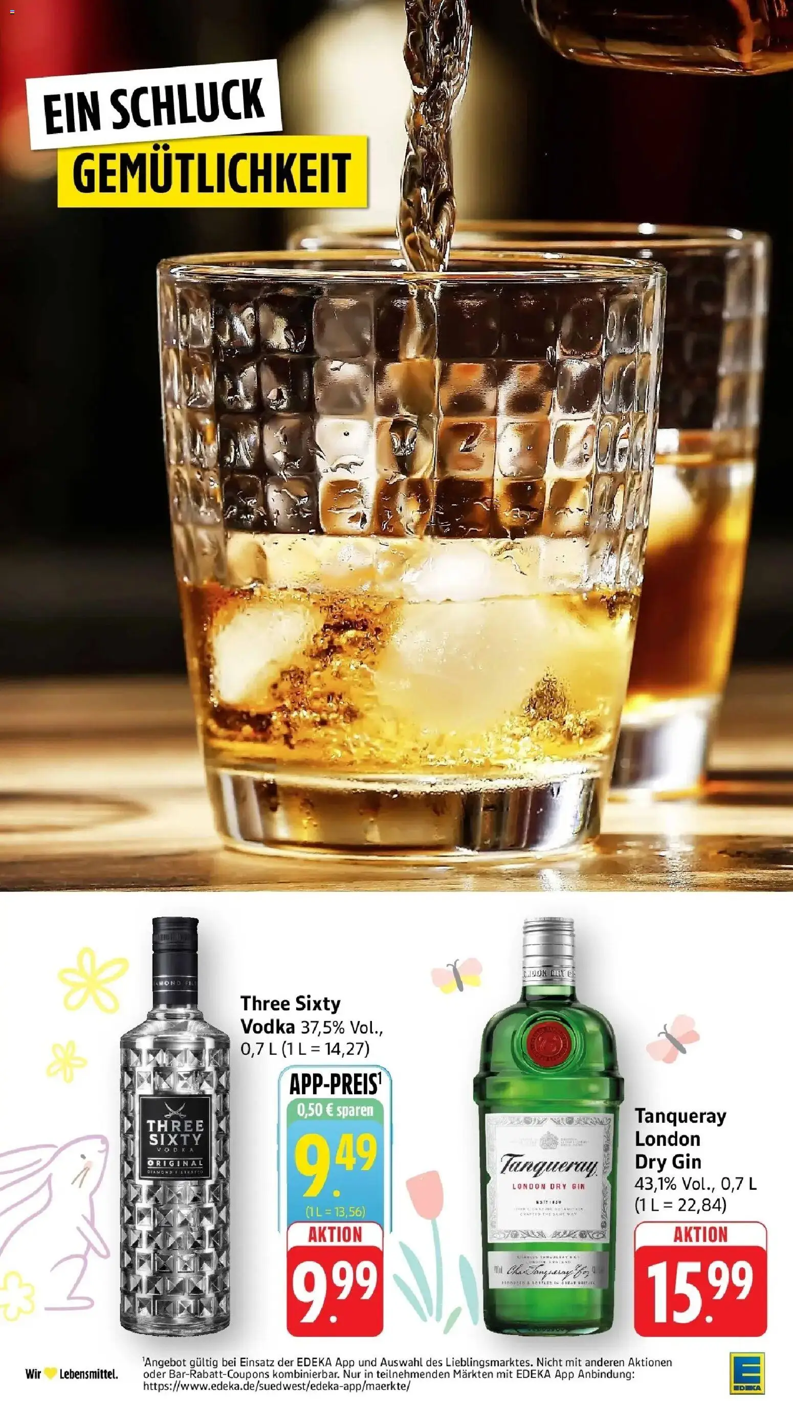 Edeka prospekt Weinheim	 – gültig ab 29.03.2026 | Seite: 46 | Produkte: Vodka, Gin