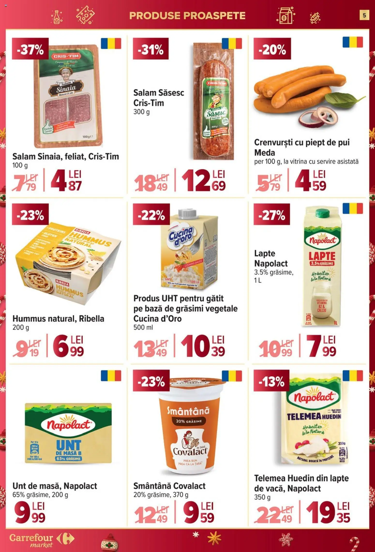 Noul catalog Carrefour – valabil de la 10.12.2025 | Pagină: 5 | Produse: Pară, Hacıyatmaz Kedi Oyuncağı, Vitrină, Salam