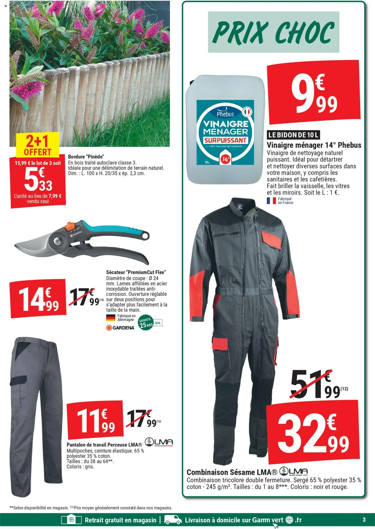 {H1} | Page: 3 | Produits: Ceinture, Perceuse, Pantalon, Vinaigre