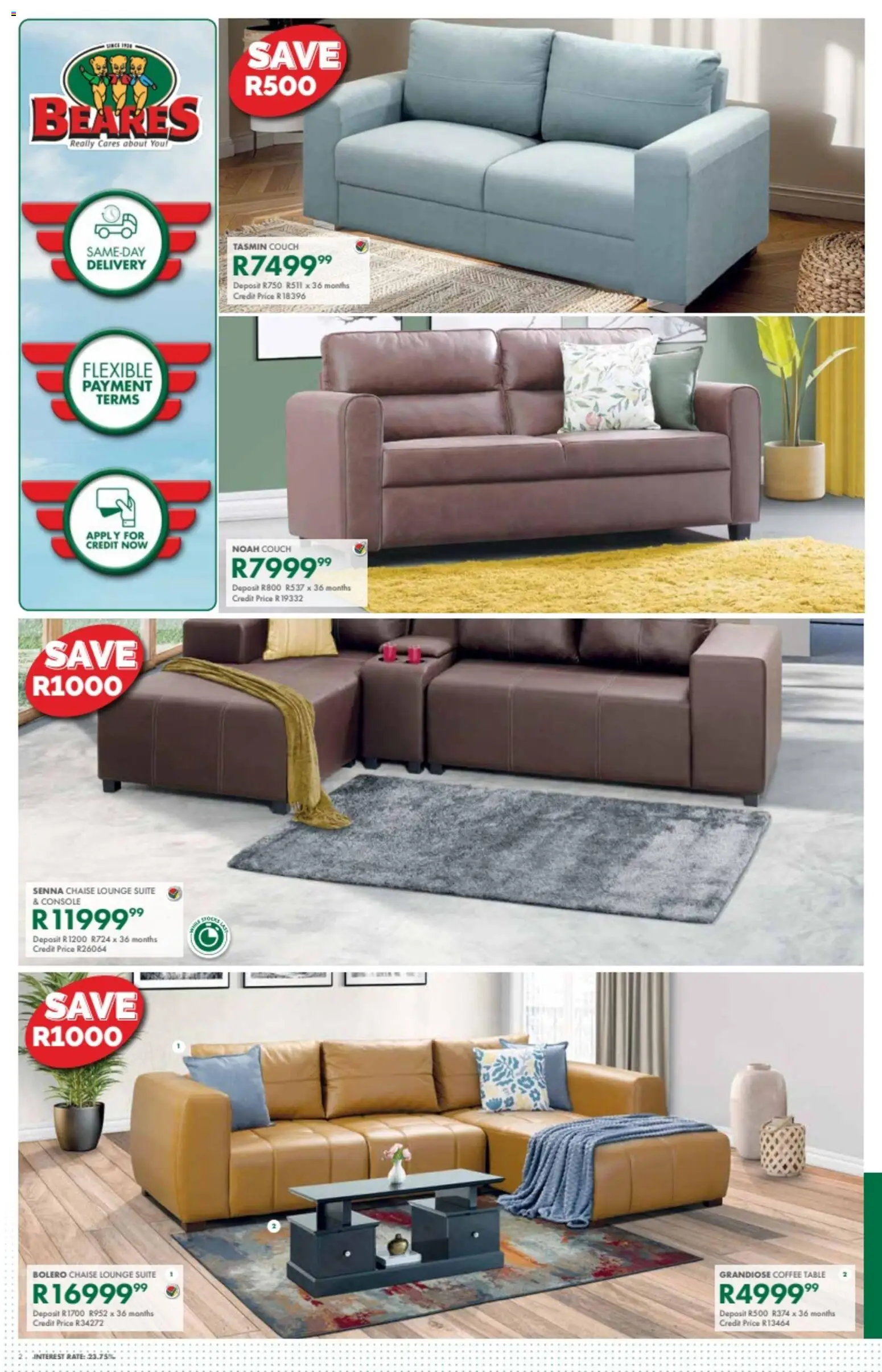 New Beares catalogue – valid from 04.01.2026 | Page: 2 | Products: Table, Lounge suite, Coffee, Chaise