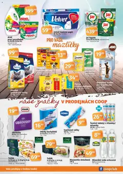 Coop leták - Tuty od 13.08.2025 | Strana: 10 | Produkty: Voda, Utěrky, Pedigree, Mozzarella