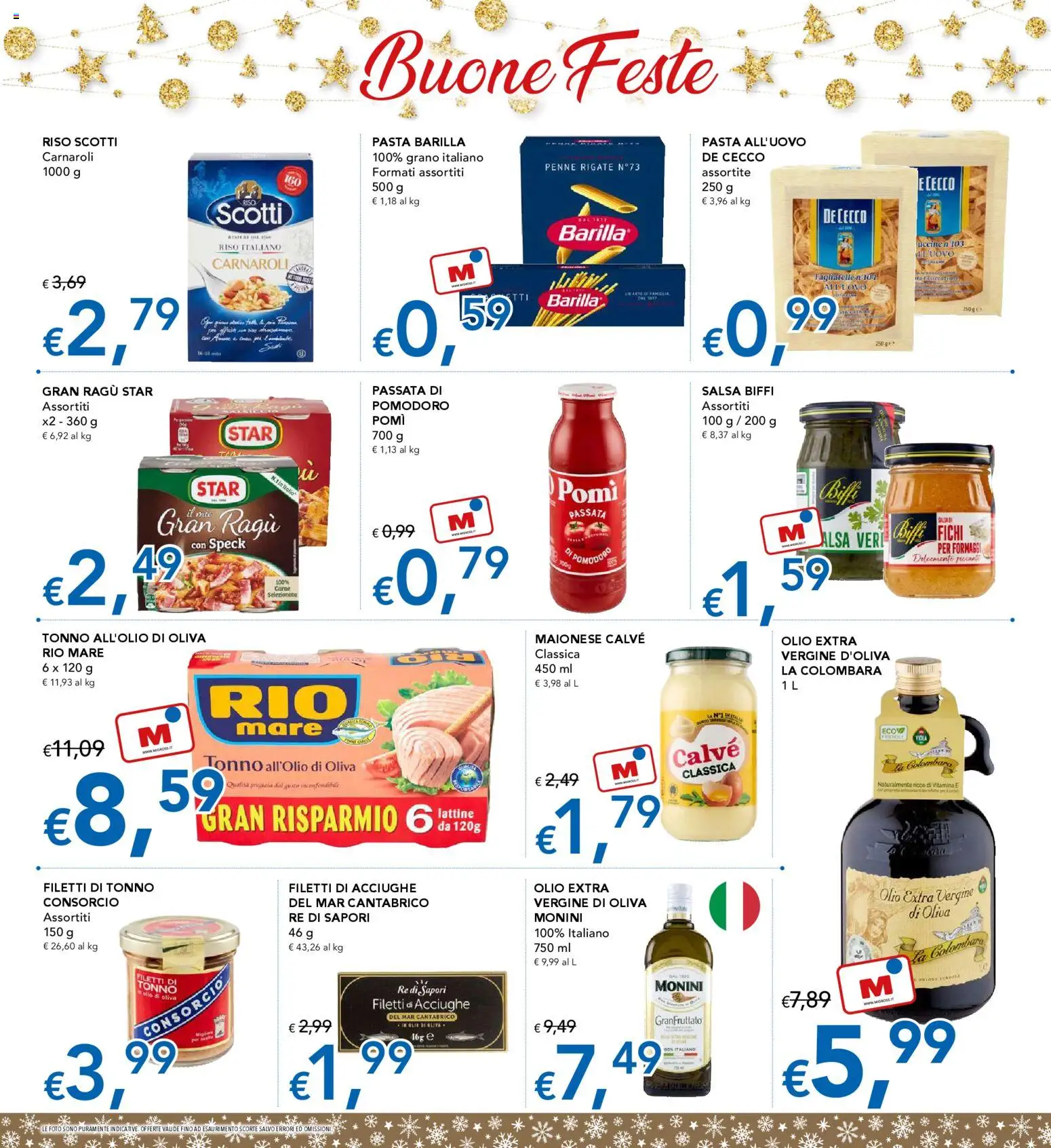 Volantino Migross del 18.12.2025 | Pagina: 13 | Prodotti: Riso, Maionese, Acciughe, Olio extra vergine