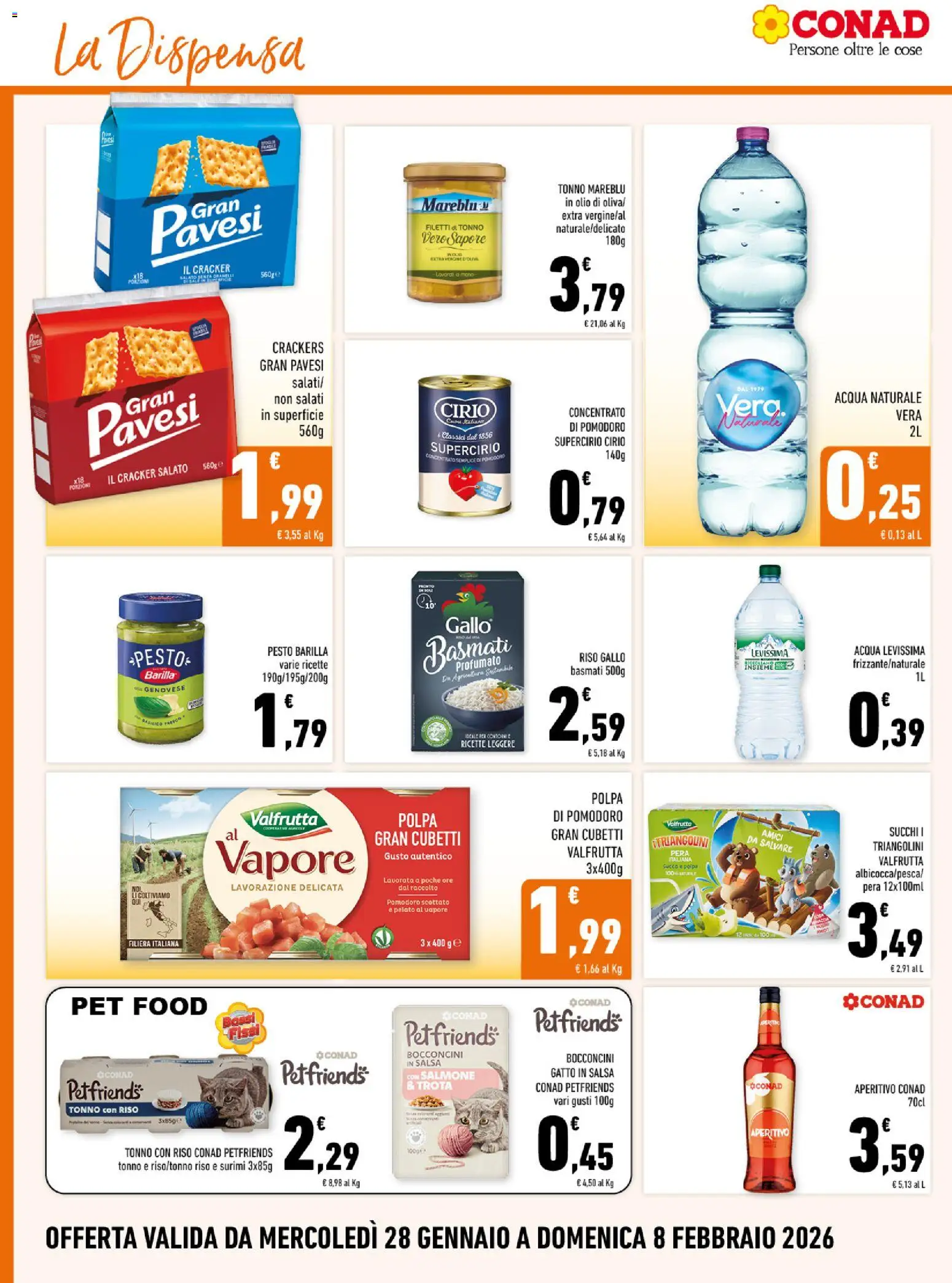 Volantino Conad del 28.01.2026 | Pagina: 14 | Prodotti: Riso, Acqua, Salsa, Olio