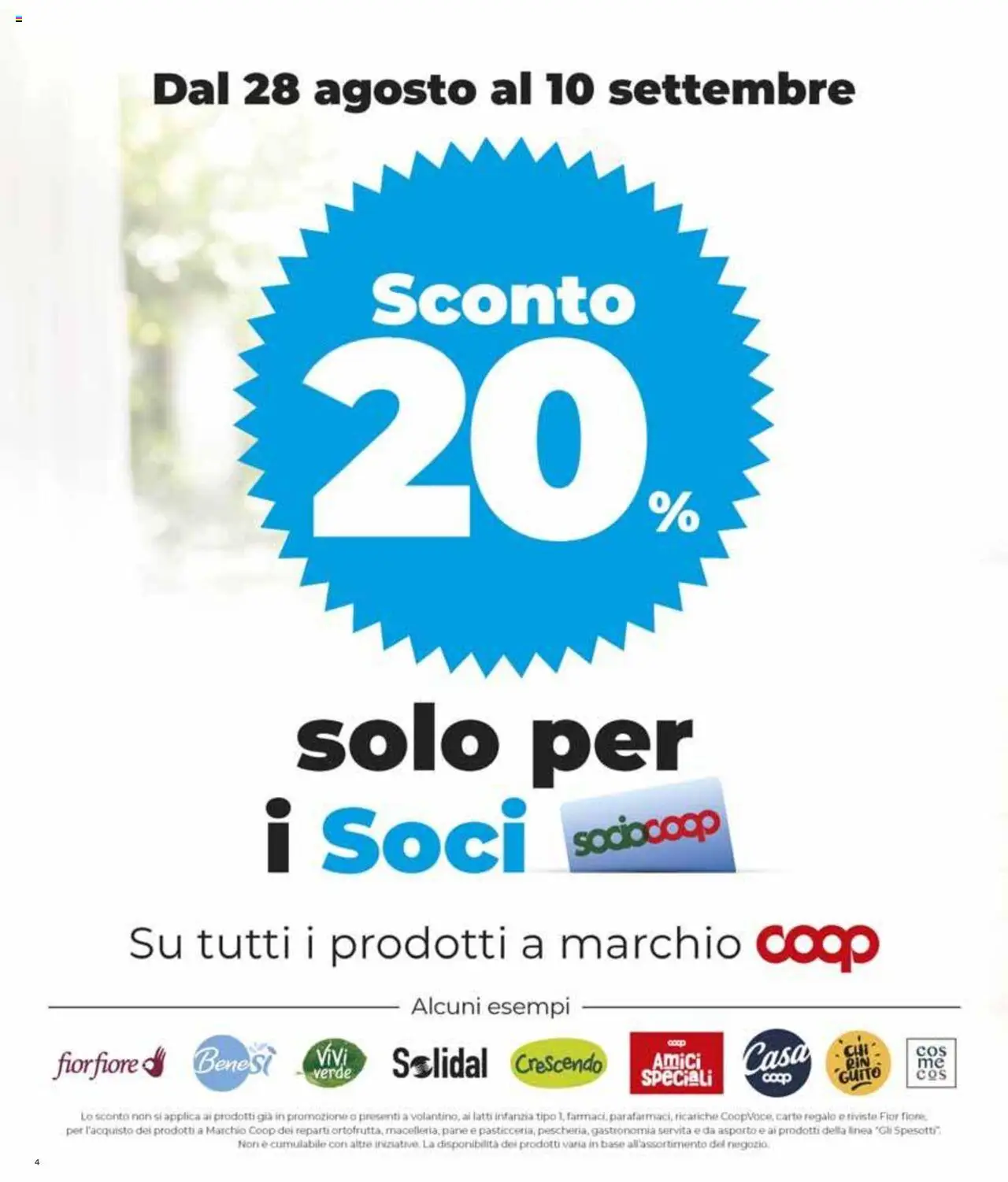 Volantino COOP del 28.08.2025 | Pagina: 4 | Prodotti: Pane
