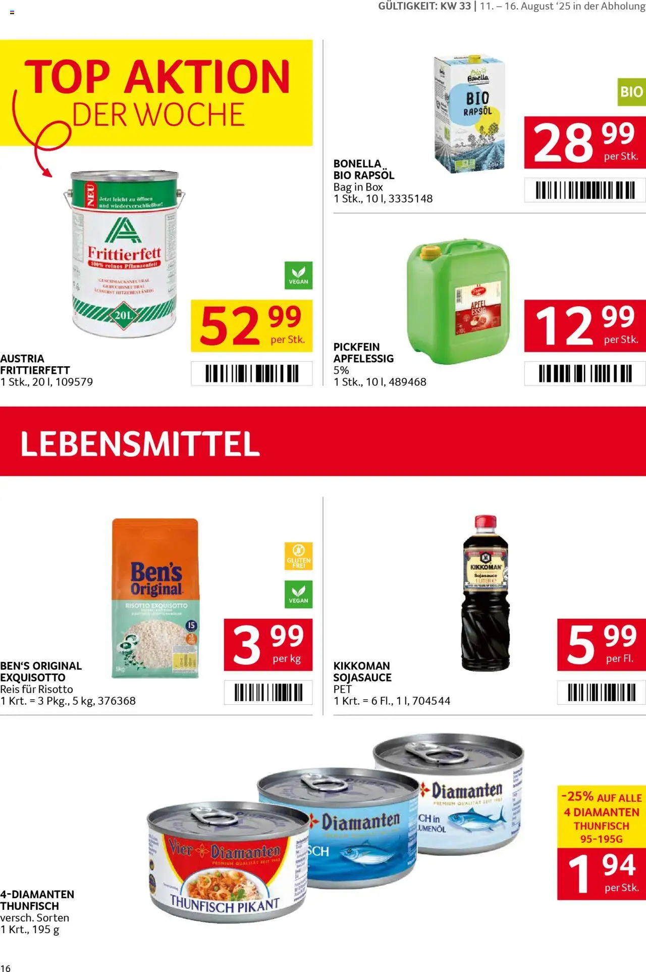 Transgourmet Flugblatt gültig ab 10.08.2025 | Seite: 16 | Produkte: Libacomb, Box, Reis