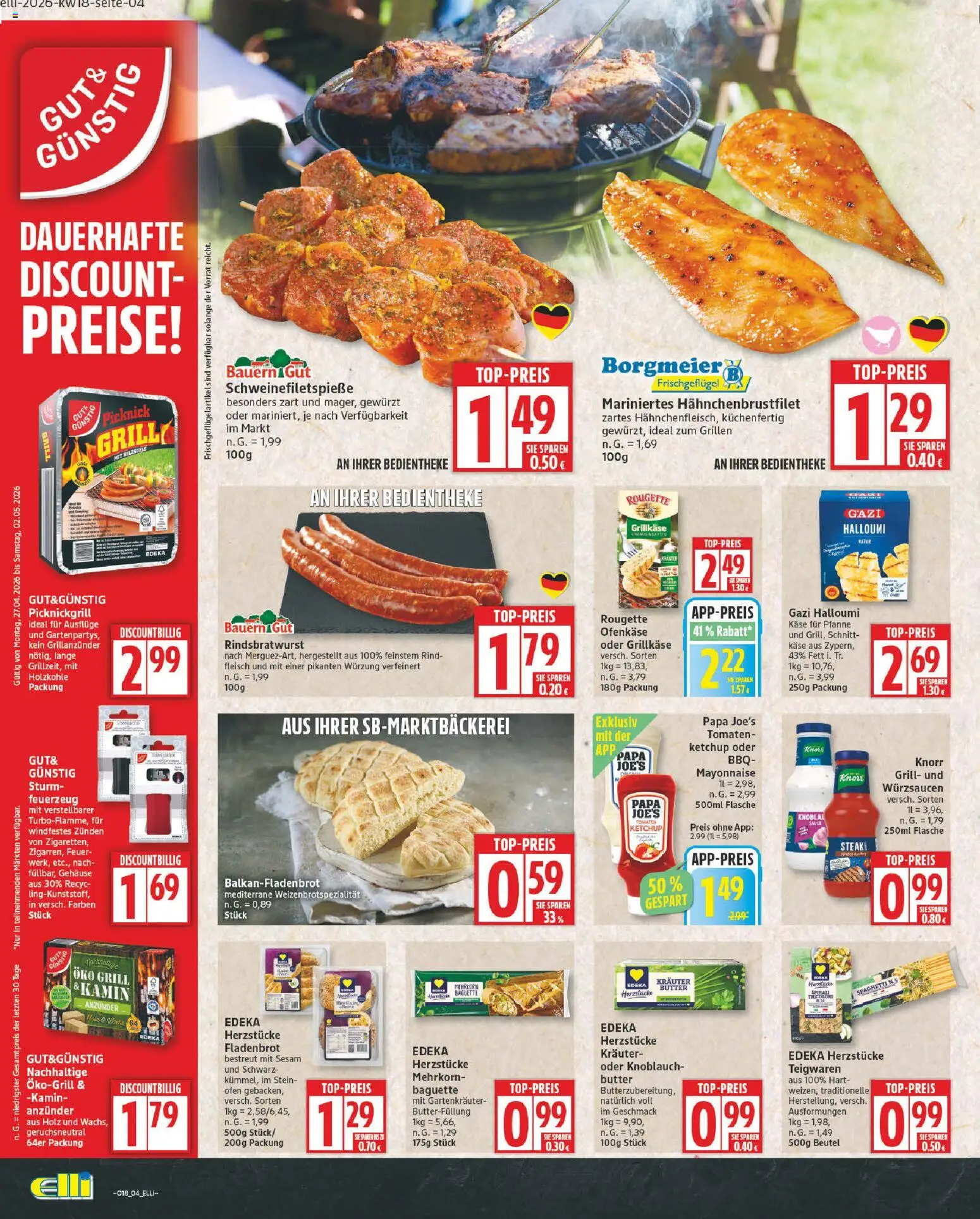 Elli Markt Prospekt – gültig ab 27.04.2026 | Seite: 4 | Produkte: Ofen, Theke, Tomaten, Mayonnaise