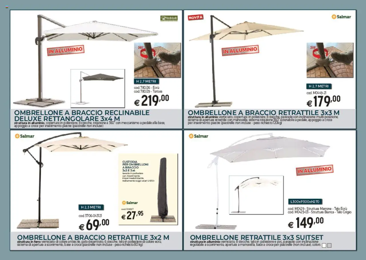 Volantino Brico OK del 03.03.2025 | Pagina: 4 | Prodotti: Ombrellone, Piastrelle, Alluminio