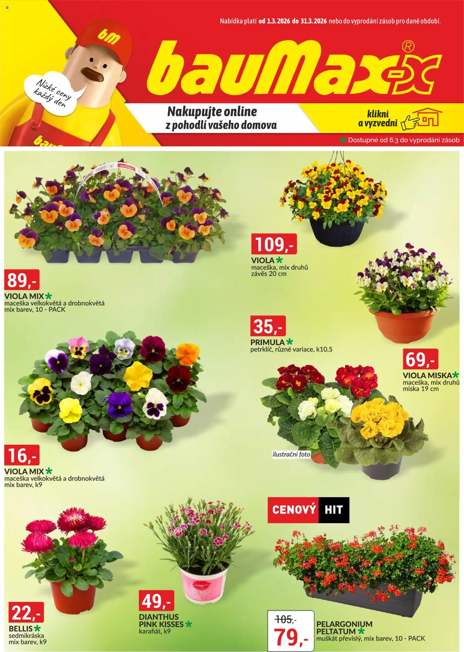 BAUMAX leták od 01.03.2026 | Strana: 1 | Produkty: Závěs, Miska