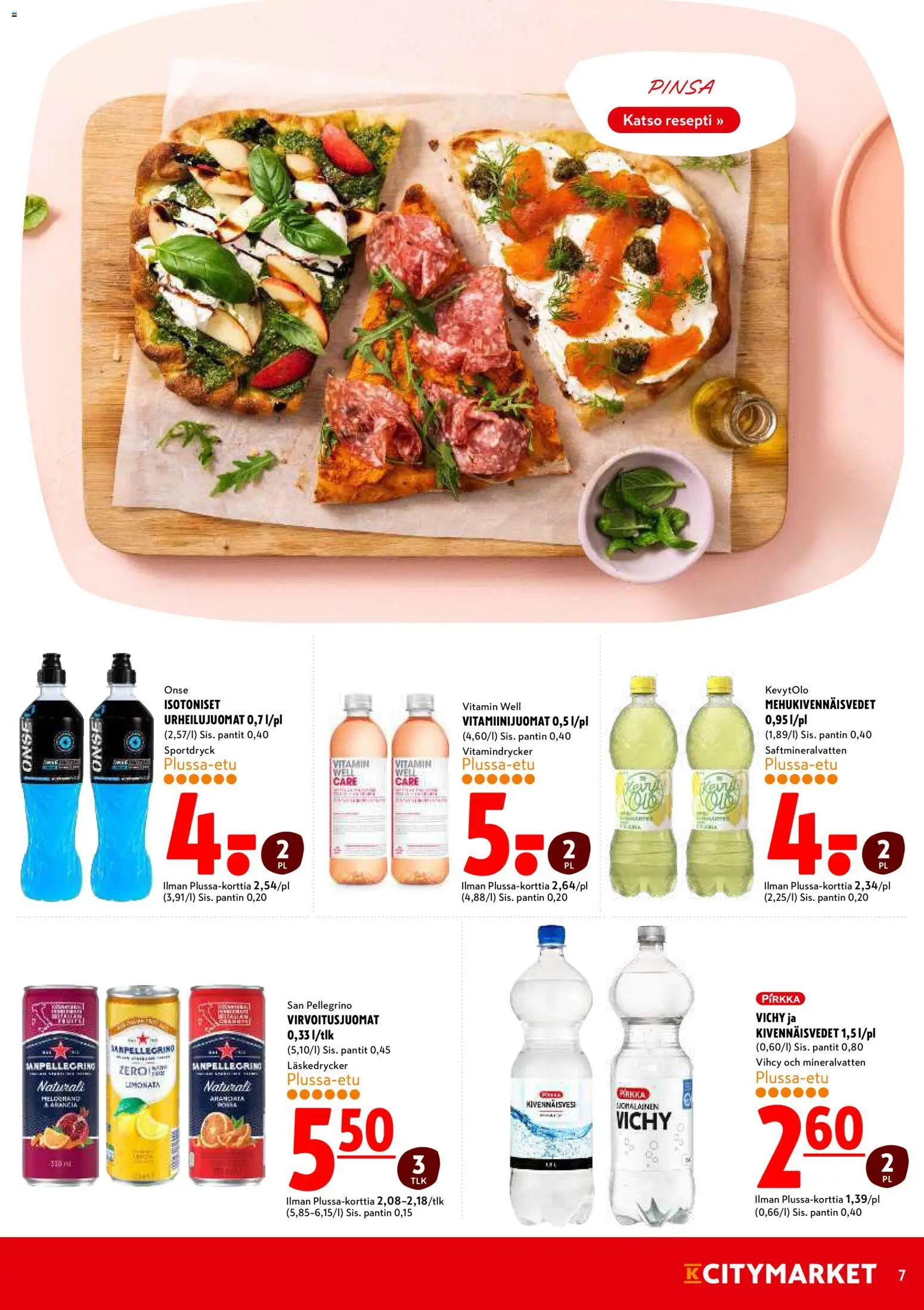 K-Citymarket tarjoukset – voimassa 26.01.2026 alkaen | Sivu: 7 | Tuotteet: Virvoitusjuomat