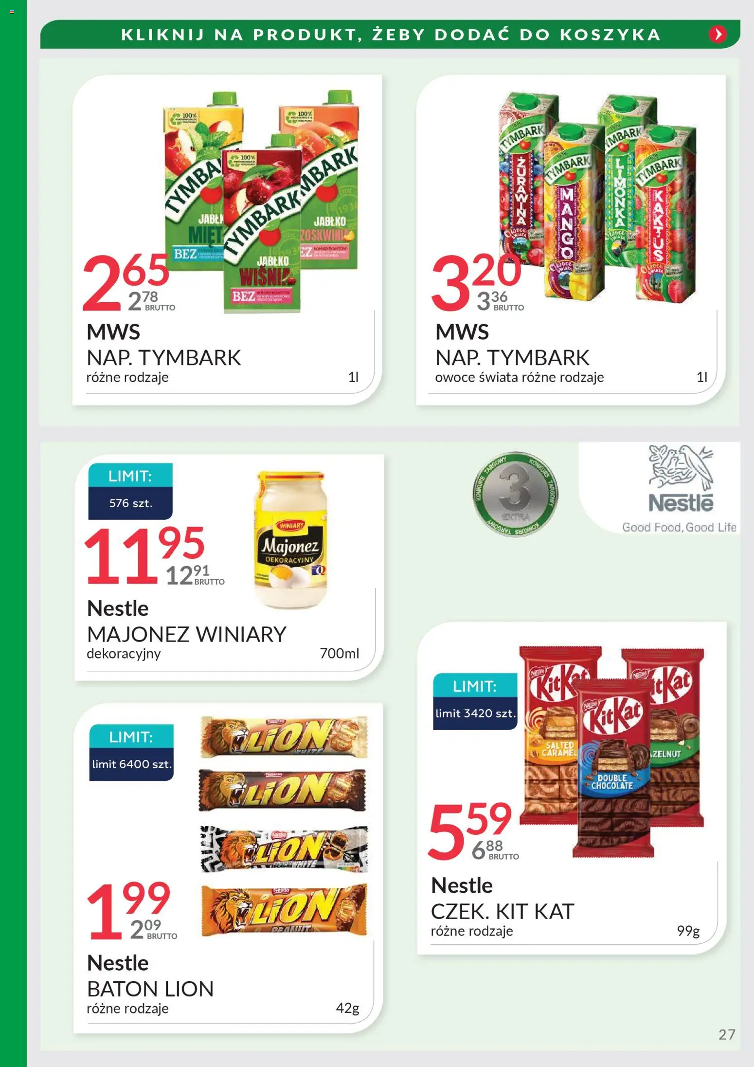 Eurocash Gazetka - Targi Jesień od 03.11.2025 | Strona: 27 | Produkty: Majonez winiary, Baton, Owoce, Majonez