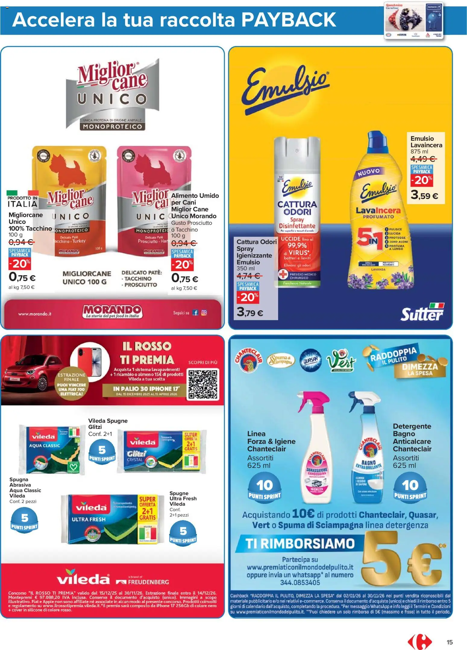 Volantino Carrefour del 24.03.2026 | Pagina: 15 | Prodotti: Candeggina, Prosciutto, Silicone, Bagno