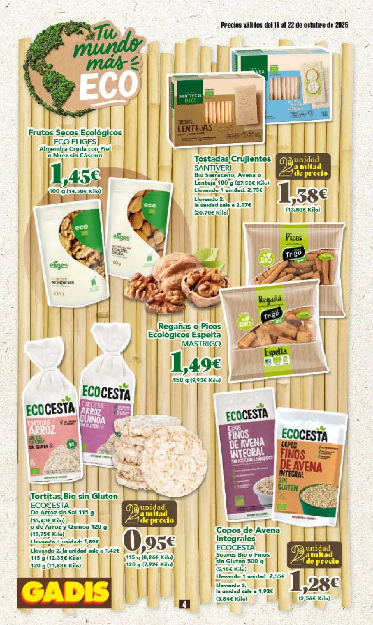 Gadis folleto │ válido desde el 16.10.2025 | Página: 4 | Productos: Arroz, Frutos secos, Copos