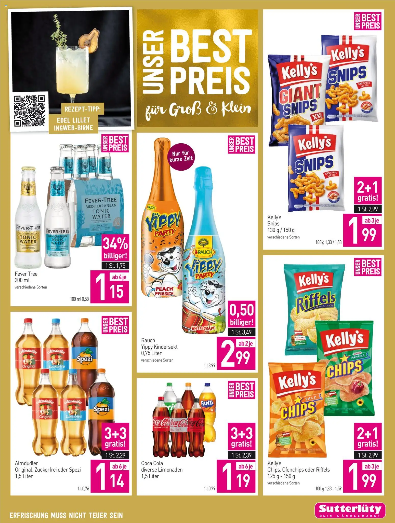 Sutterlüty Flugblatt gültig ab 18.12.2025 | Seite: 23 | Produkte: Chips, Salz, Pfirsich