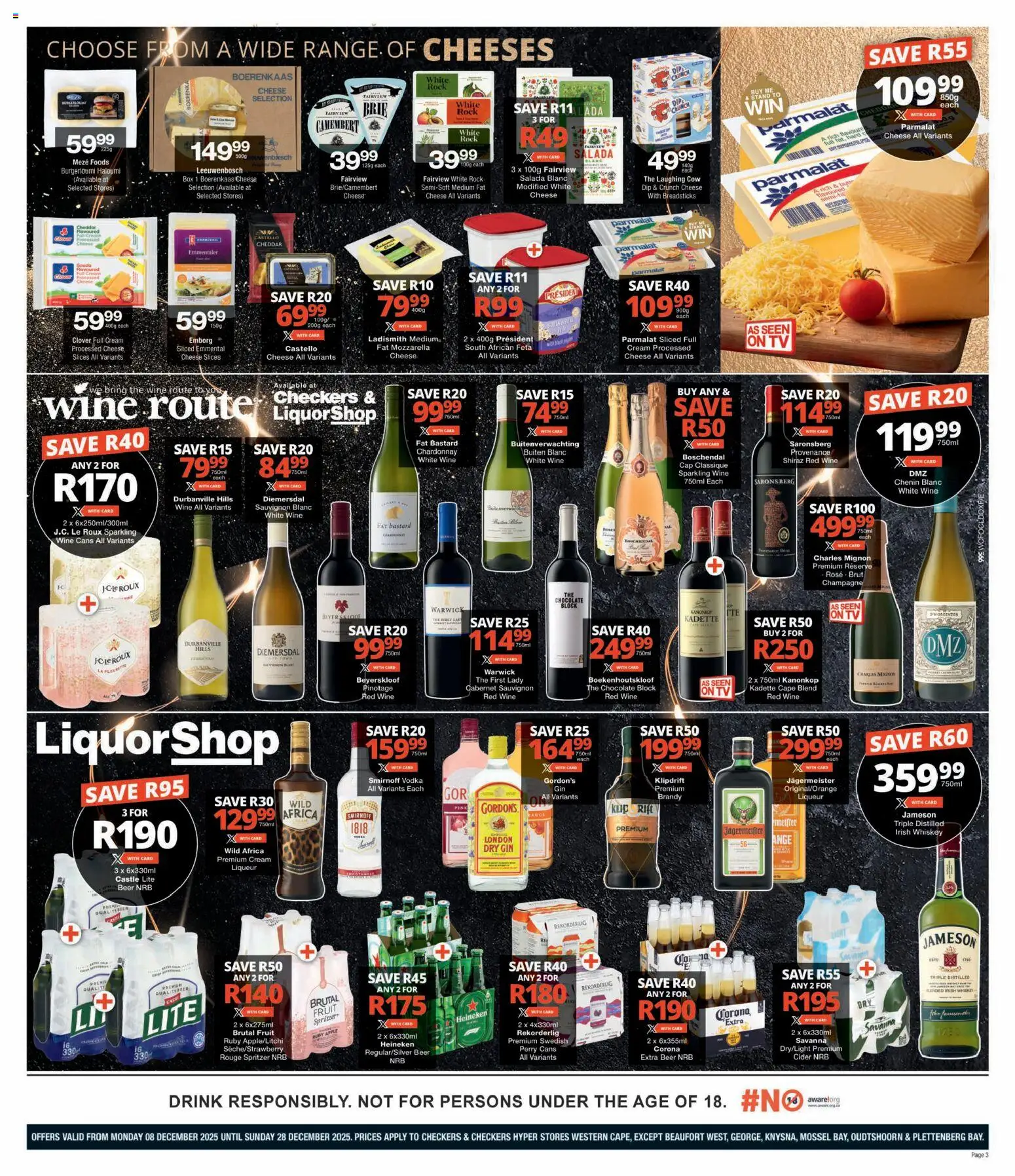 New Checkers catalogue – valid from 08.12.2025 | Page: 3 | Products: Cap, Arch, Box, Whiskey