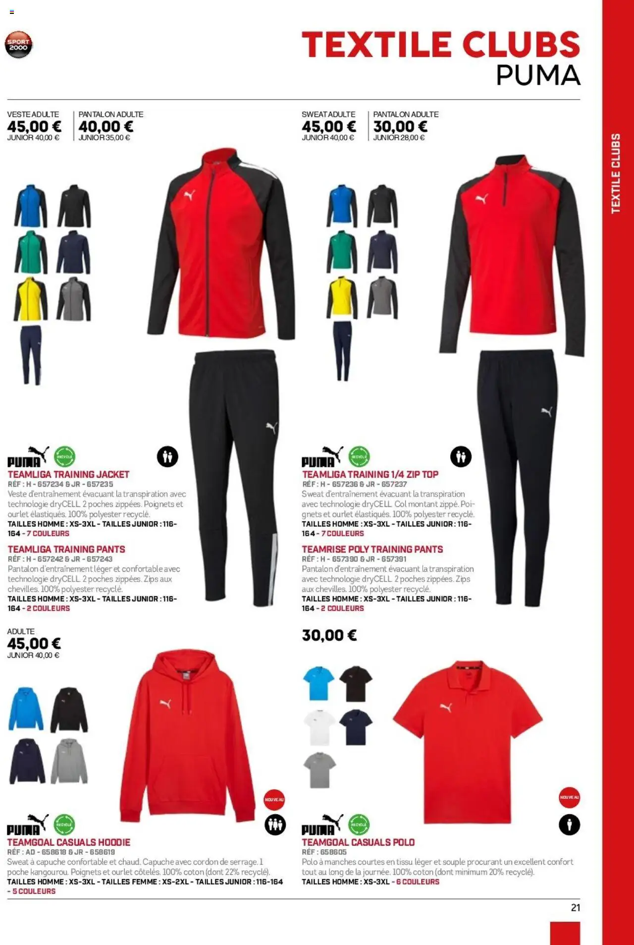 {H1} | Page: 21 | Produits: Polo, Sweat à capuche, Veste, Pantalon