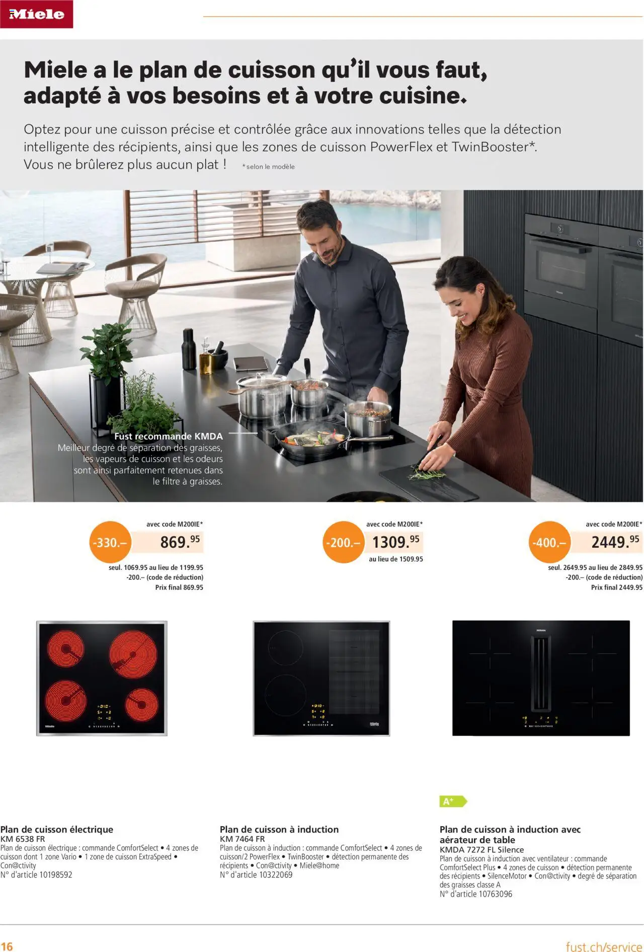 Fust Aktionen Appareils encastrables FR – gültig ab 15.09.2025 | Seite: 16 | Produkte: Miele