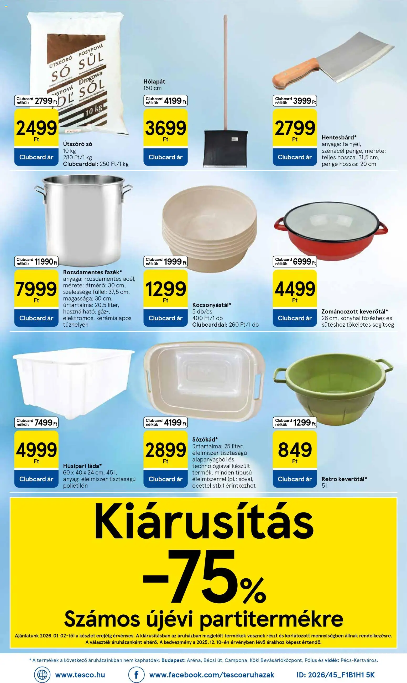 Tesco akciós ujság - amely érvényes a következő dátumtól: 02.01.2026 | Oldal: 34 | Termékek: Só